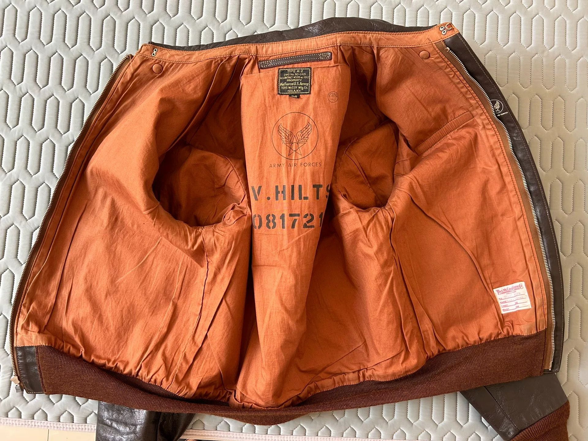 TOYS McCOY vintage leather bomber jacket with red patch Size US M / EU 48-50 / 2 - 9 Thumbnail
