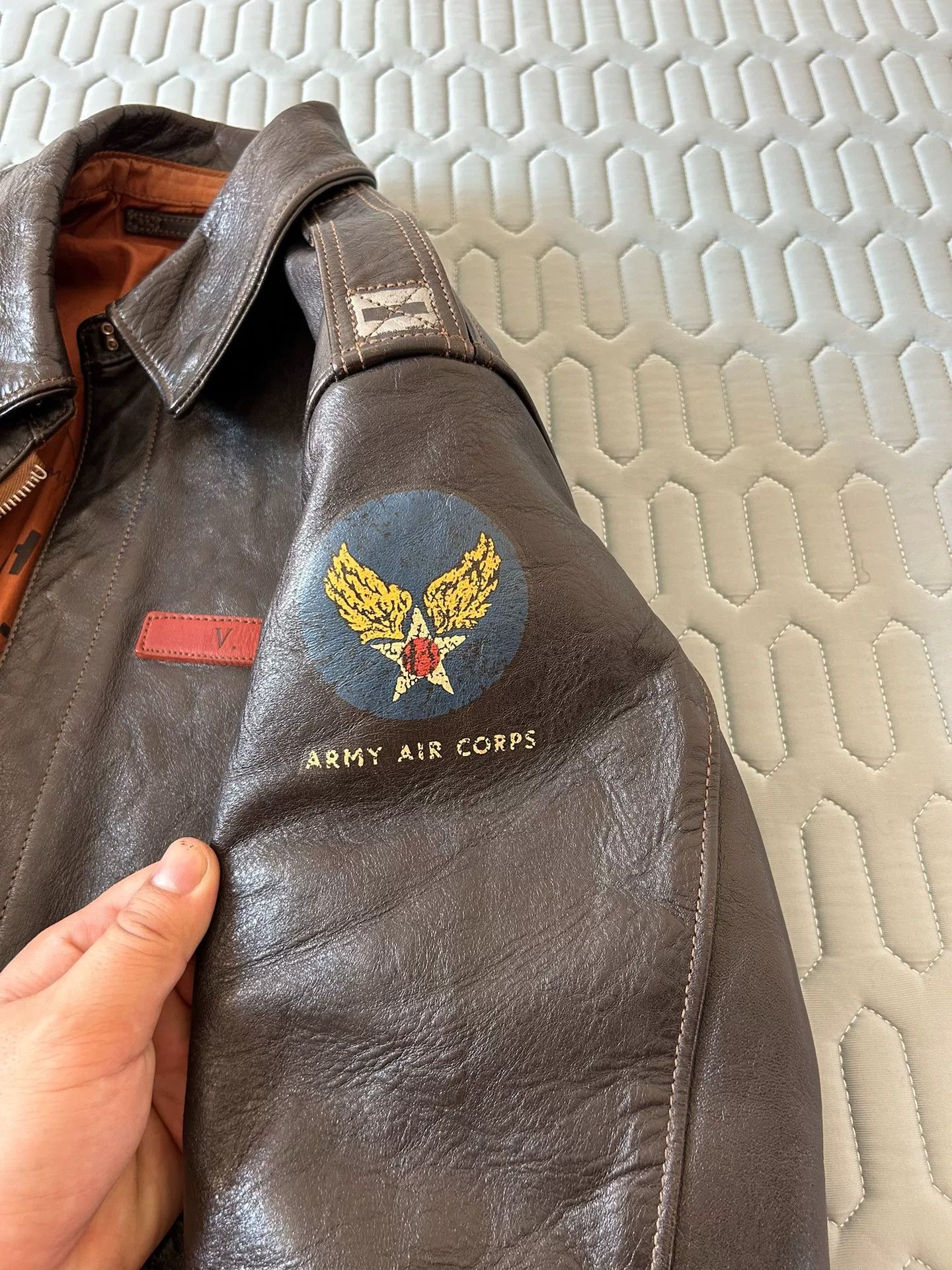 TOYS McCOY vintage leather bomber jacket with red patch Size US M / EU 48-50 / 2 - 8 Thumbnail