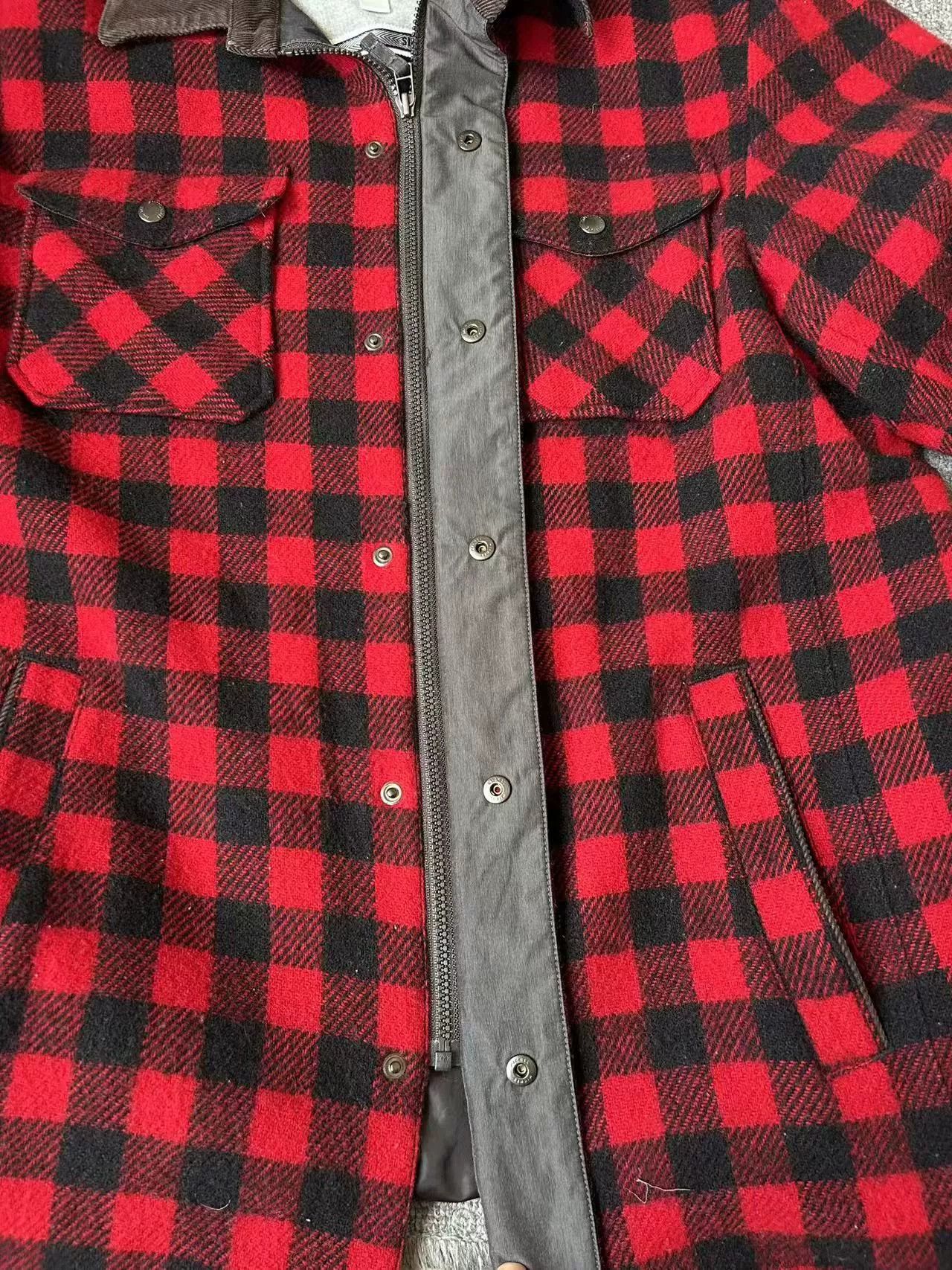 Woolrich Woolen Mills woolrich red plaid flannel shirt jacket Size US XXL / EU 58 / 5 - 5 Thumbnail