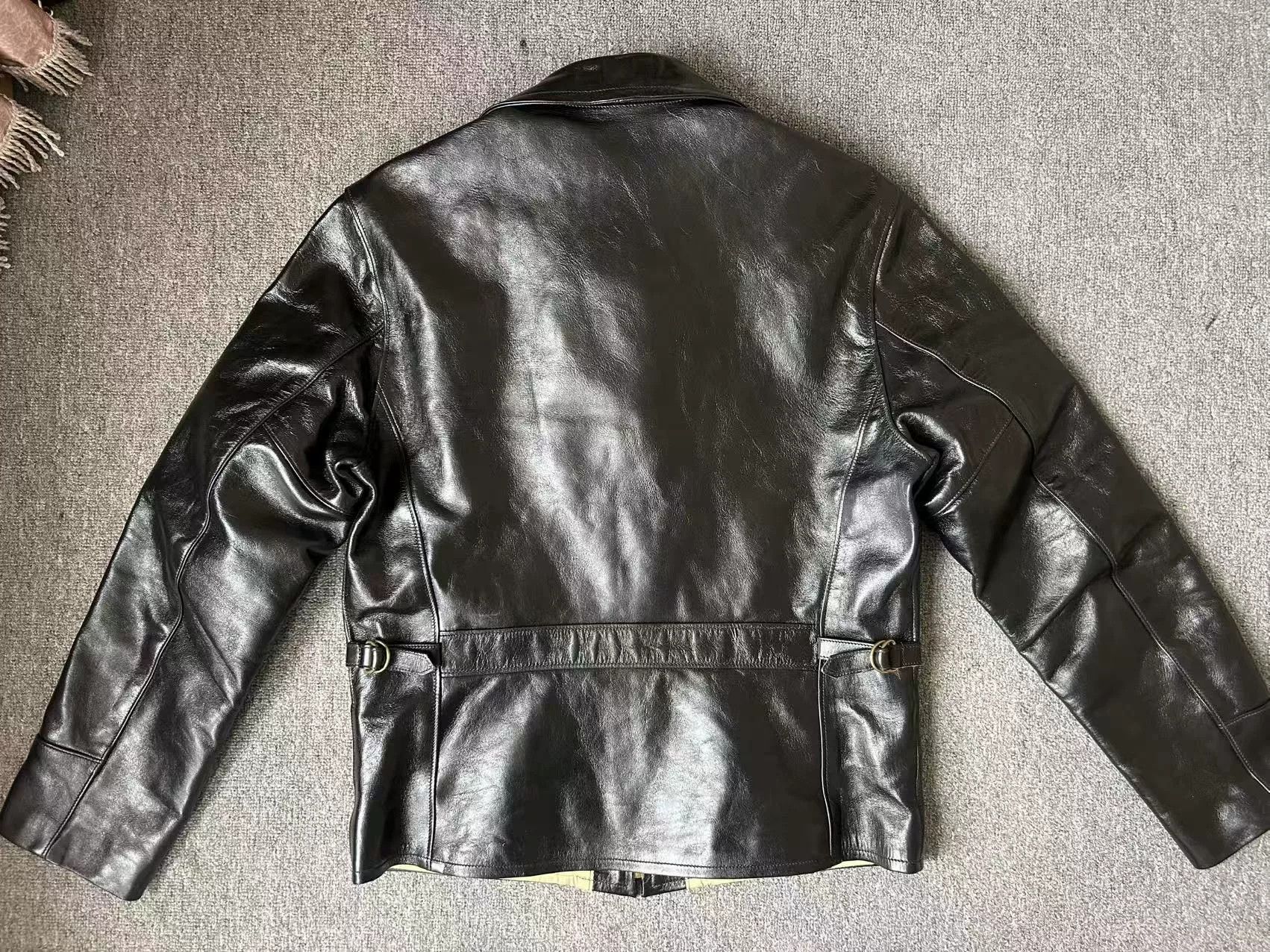 California Republic rare black leather jacket with unique design Size US XXL / EU 58 / 5 - 2 Thumbnail