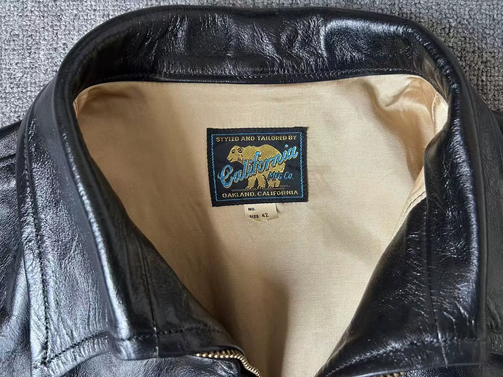 California Republic rare black leather jacket with unique design Size US XXL / EU 58 / 5 - 3 Thumbnail