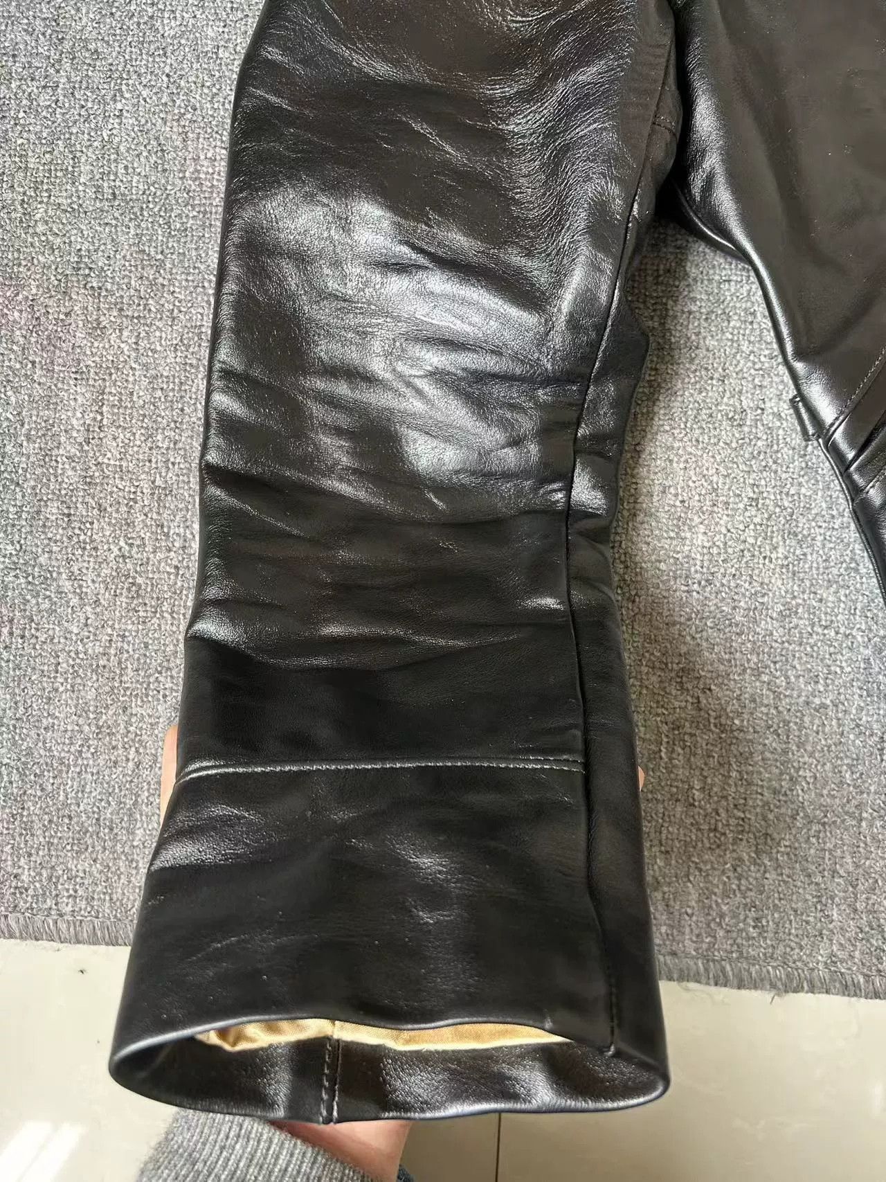 California Republic rare black leather jacket with unique design Size US XXL / EU 58 / 5 - 6 Thumbnail