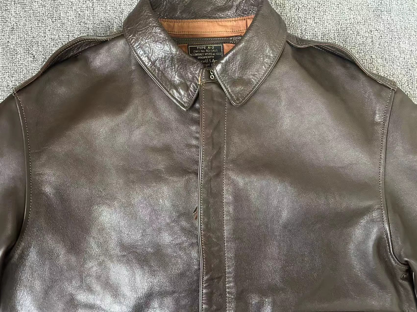 TOYS McCOY vintage brown leather A2 bomber jacket Size US M / EU 48-50 / 2 - 3 Thumbnail