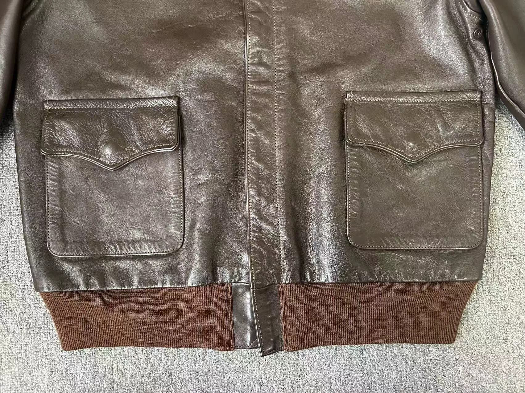 TOYS McCOY vintage brown leather A2 bomber jacket Size US M / EU 48-50 / 2 - 4 Thumbnail