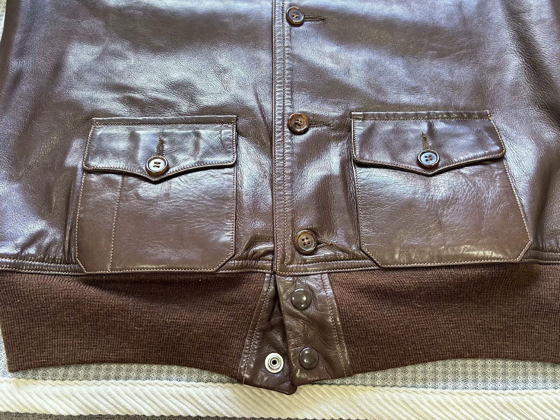 Eastman Leather Clothing eastman leather a1 bomber jacket in brown Size US M / EU 48-50 / 2 - 5 Thumbnail