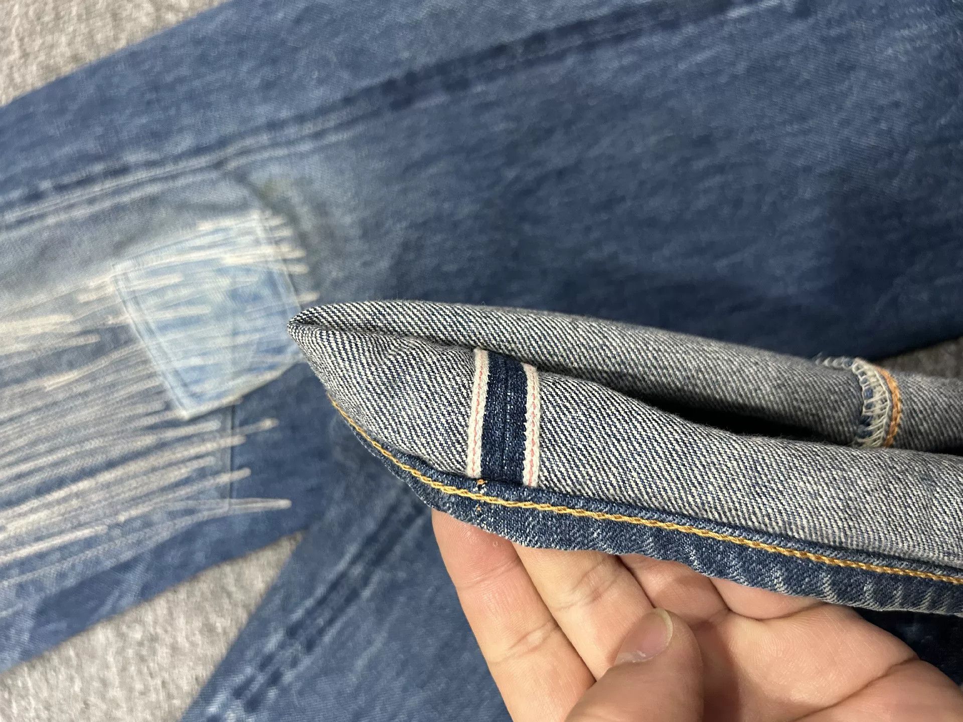 The Real McCoy's joe mccoy distressed denim jeans in size 33 Size US 33 - 7 Thumbnail