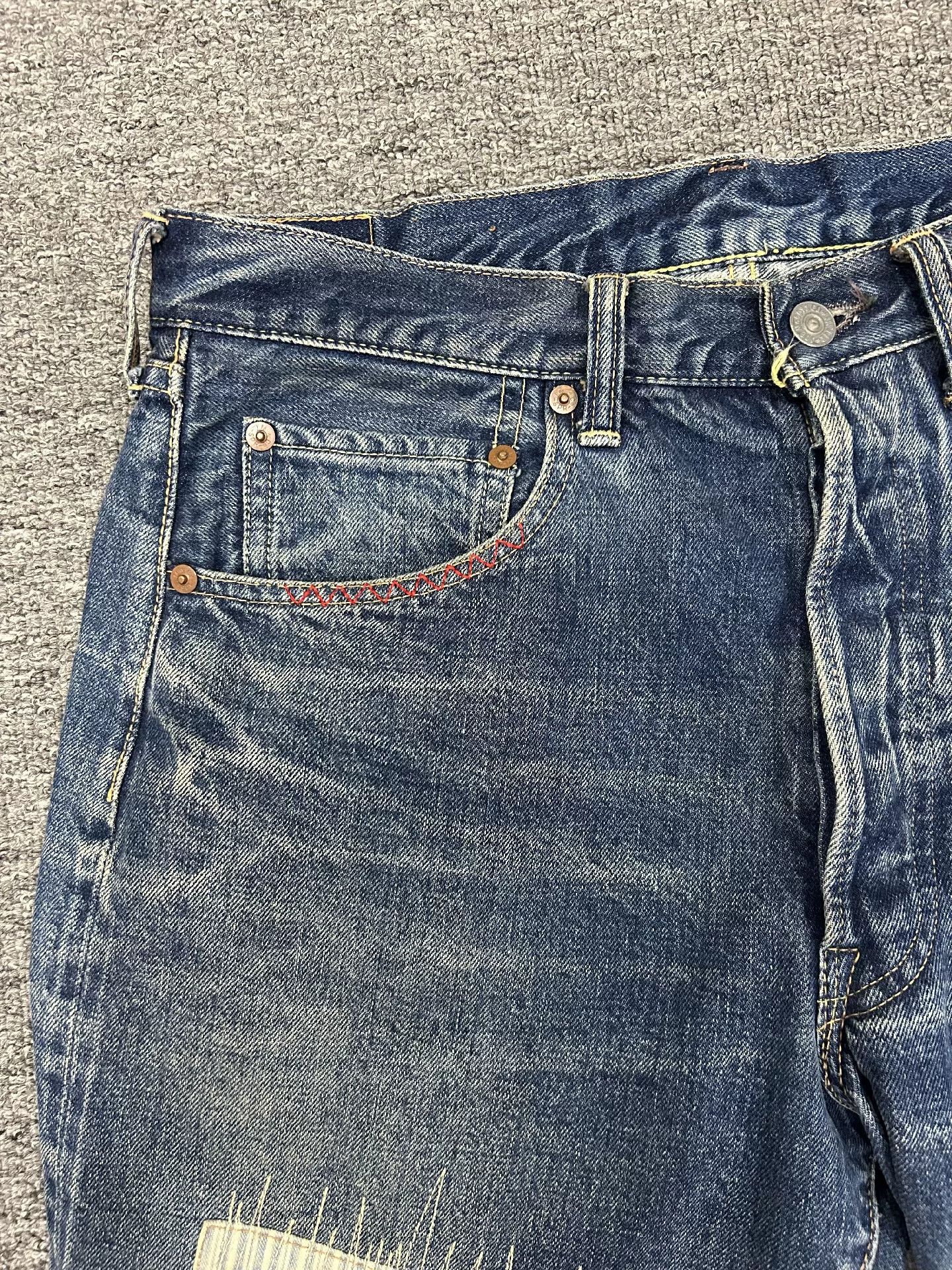 The Real McCoy's joe mccoy distressed denim jeans in size 33 Size US 33 - 2 Thumbnail