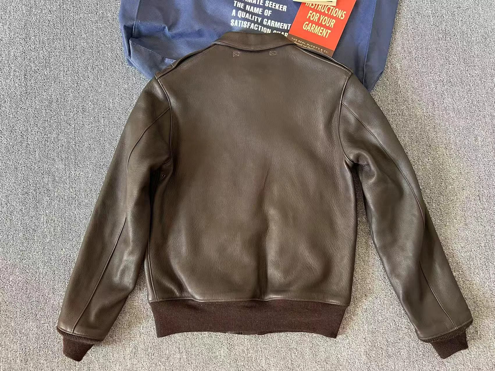 The Real McCoy's real mccoy a2 brown leather flight jacket Size US M / EU 48-50 / 2 - 2 Thumbnail