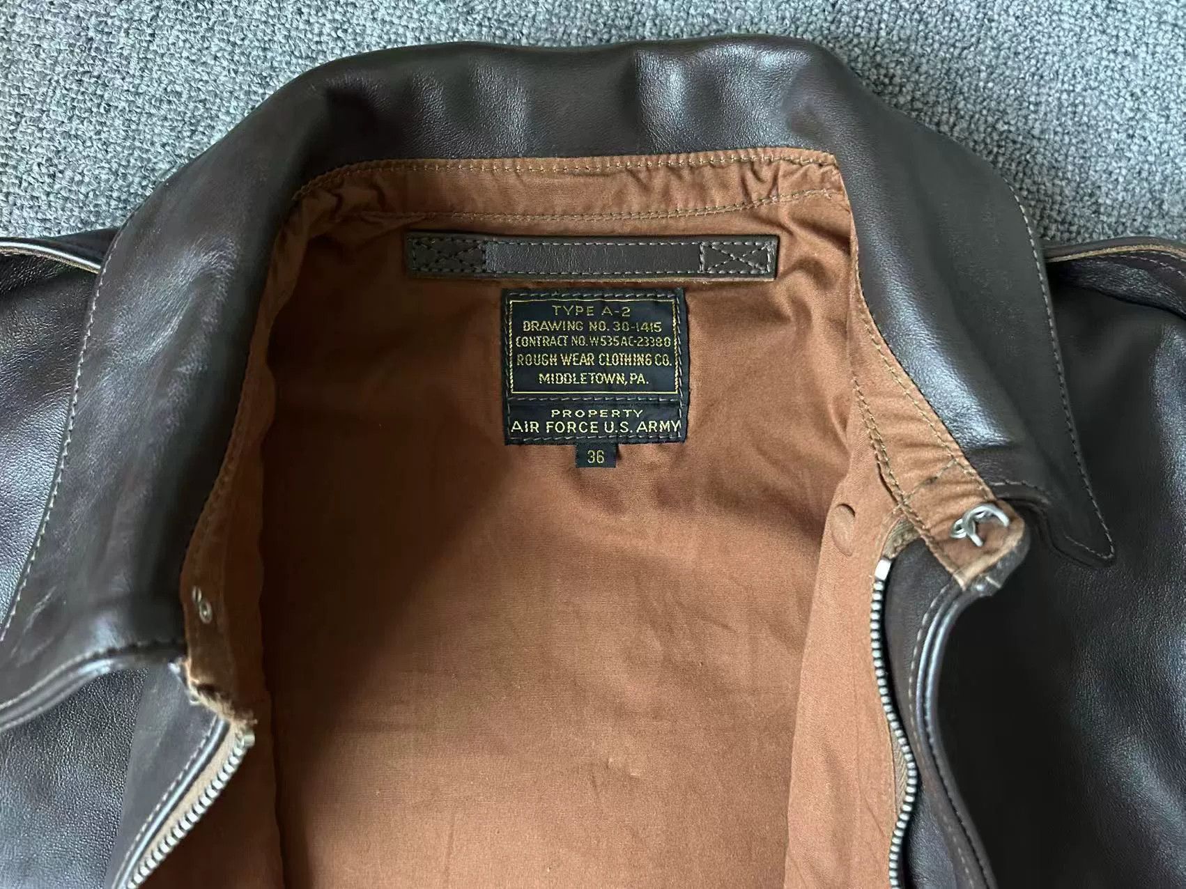 The Real McCoy's real mccoy a2 flight jacket in brown Size US S / EU 44-46 / 1 - 6 Thumbnail