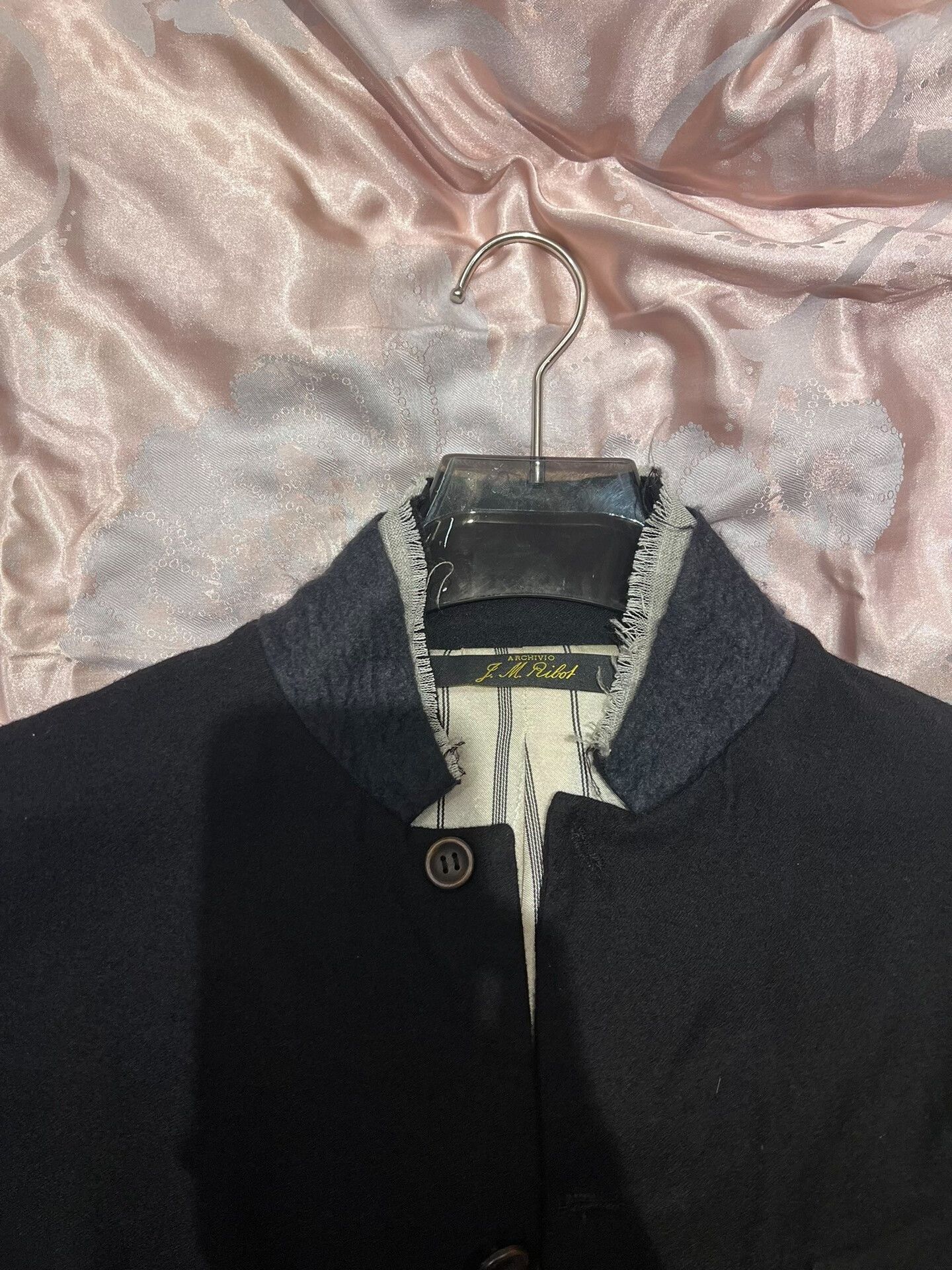 Archivio J.M. Ribot black ribbed coat with silk lining Size US M / EU 48-50 / 2 - 3 Thumbnail