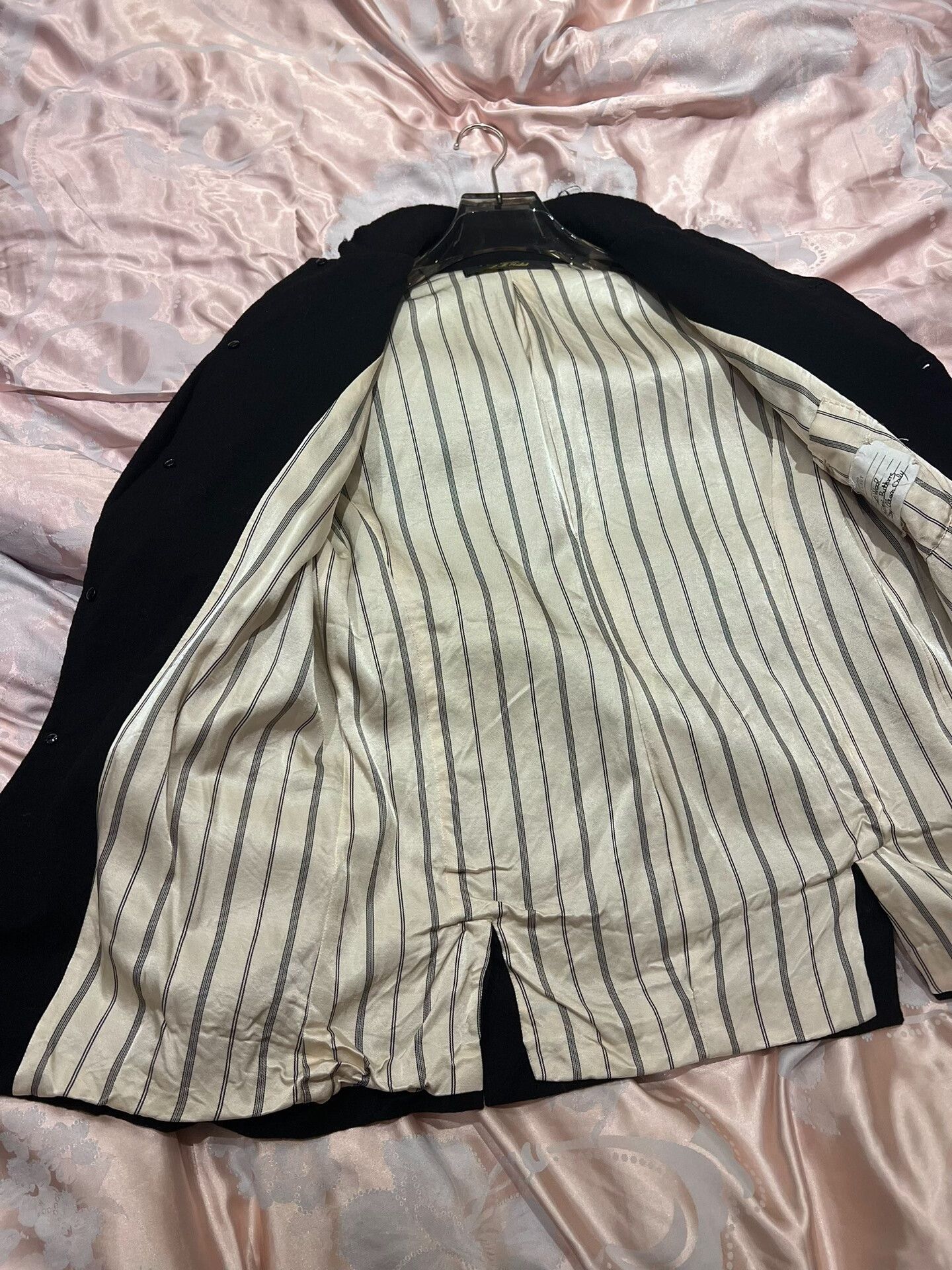 Archivio J.M. Ribot black ribbed coat with silk lining Size US M / EU 48-50 / 2 - 4 Thumbnail