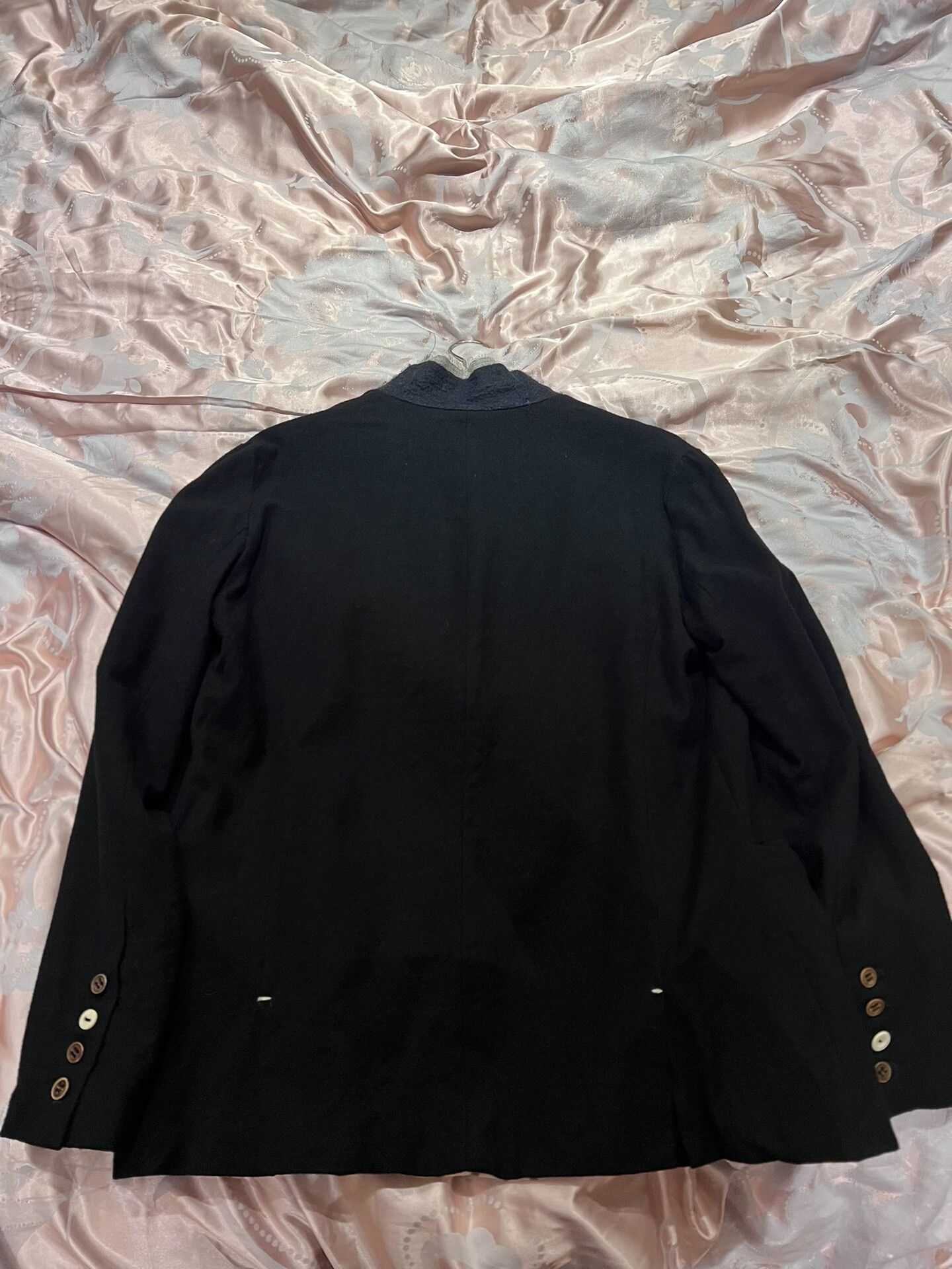 Archivio J.M. Ribot black ribbed coat with silk lining Size US M / EU 48-50 / 2 - 6 Thumbnail