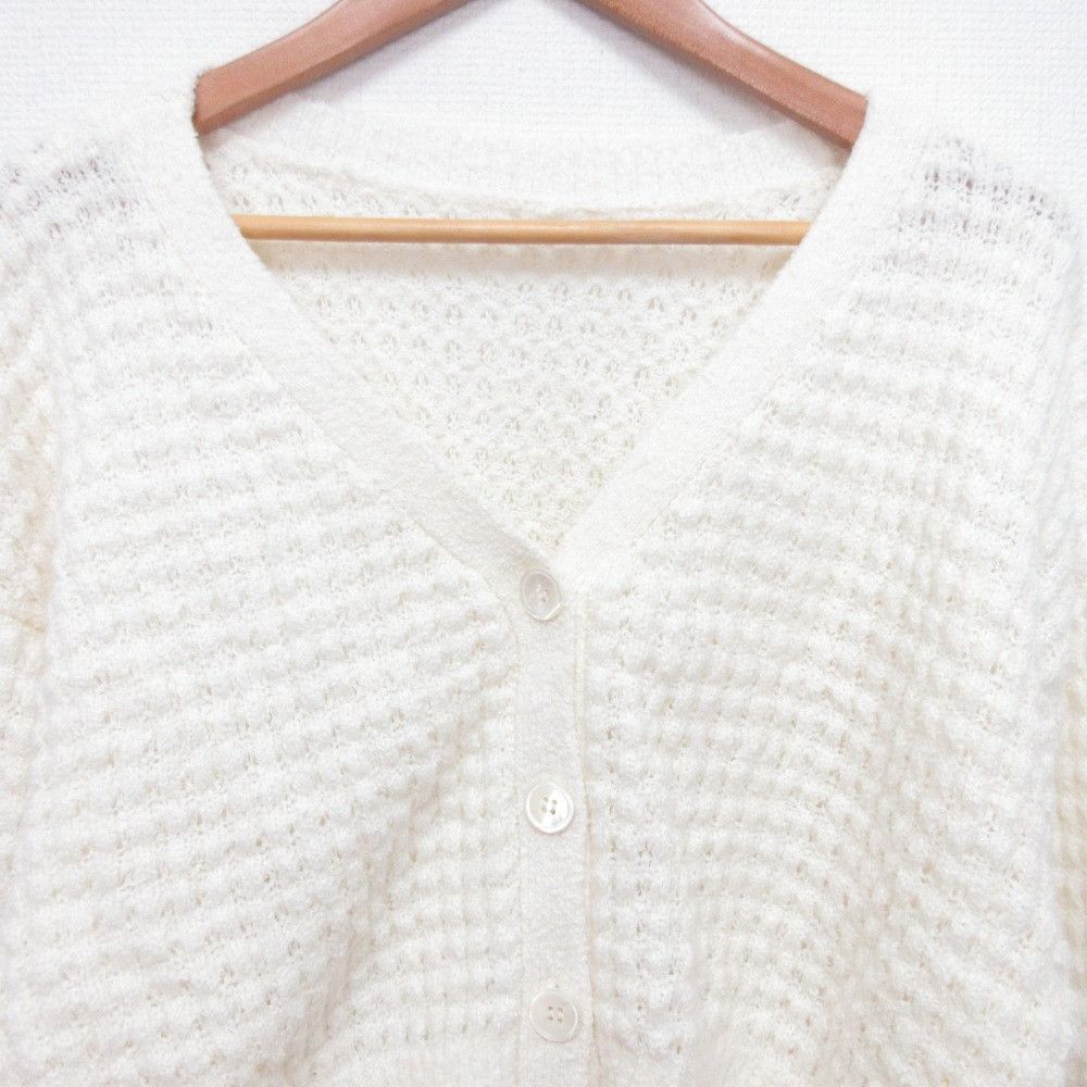 Other Other GRACE CONTINENTAL Waffle Short Knit Cardigan Others Tops 0125153118 DUTY FREE for USA Size ONE SIZE - 3 Thumbnail