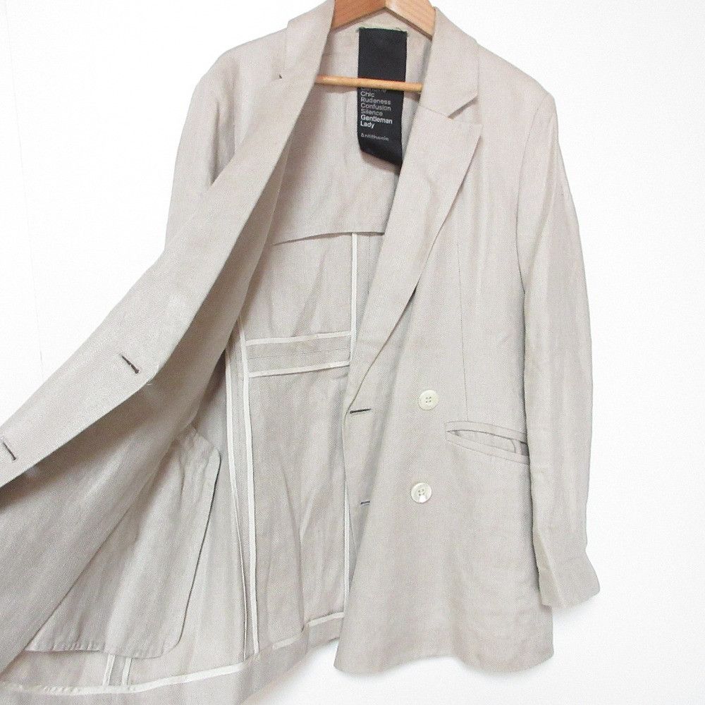 Other Other Chaos GENTLEMAN LADY Linen Double Tailored Jacket Plant-based Outerwear DUTY FREE for USA Size ONE SIZE - 3 Thumbnail