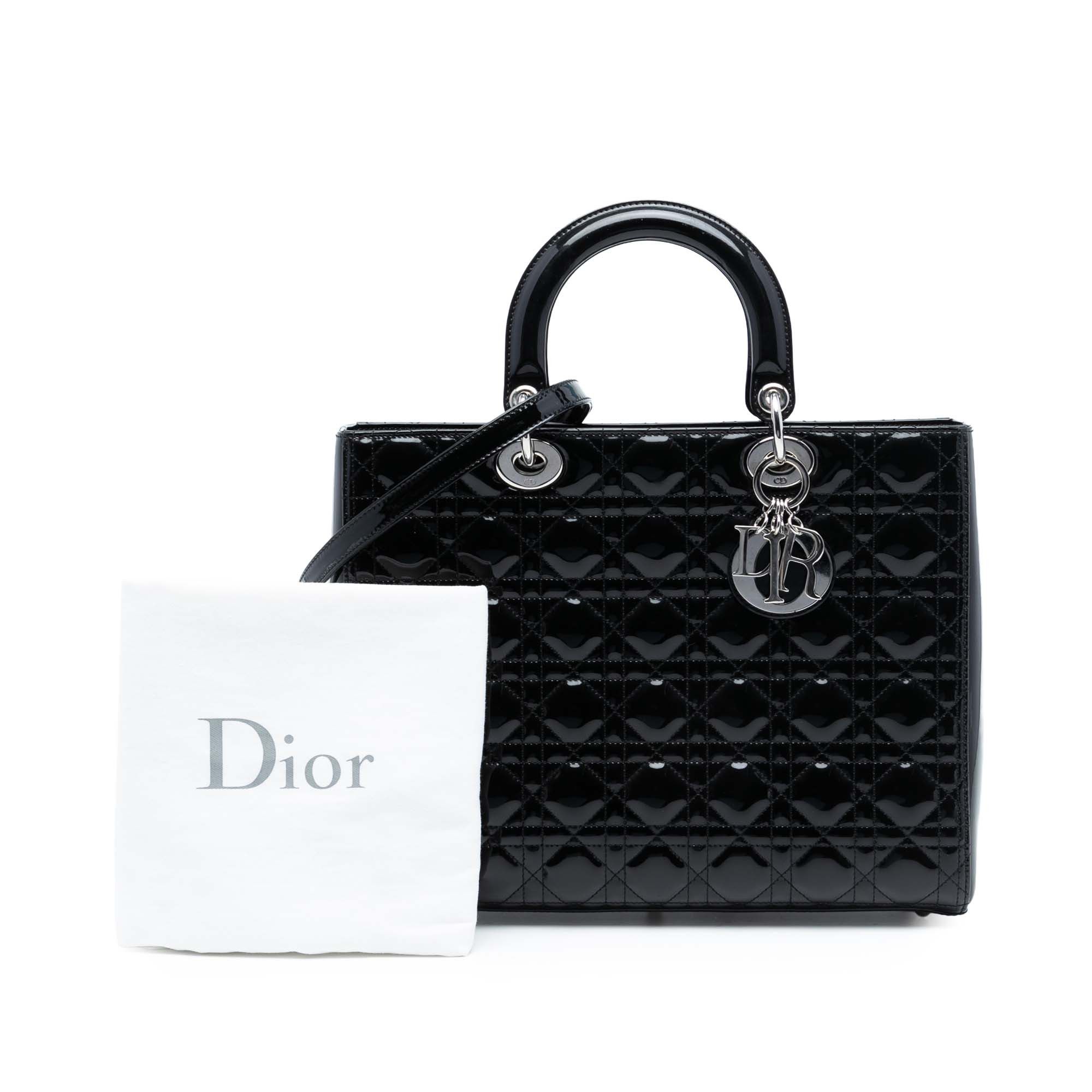 Dior Dior Large Patent Cannage Lady Dior Size ONE SIZE - 8 Thumbnail