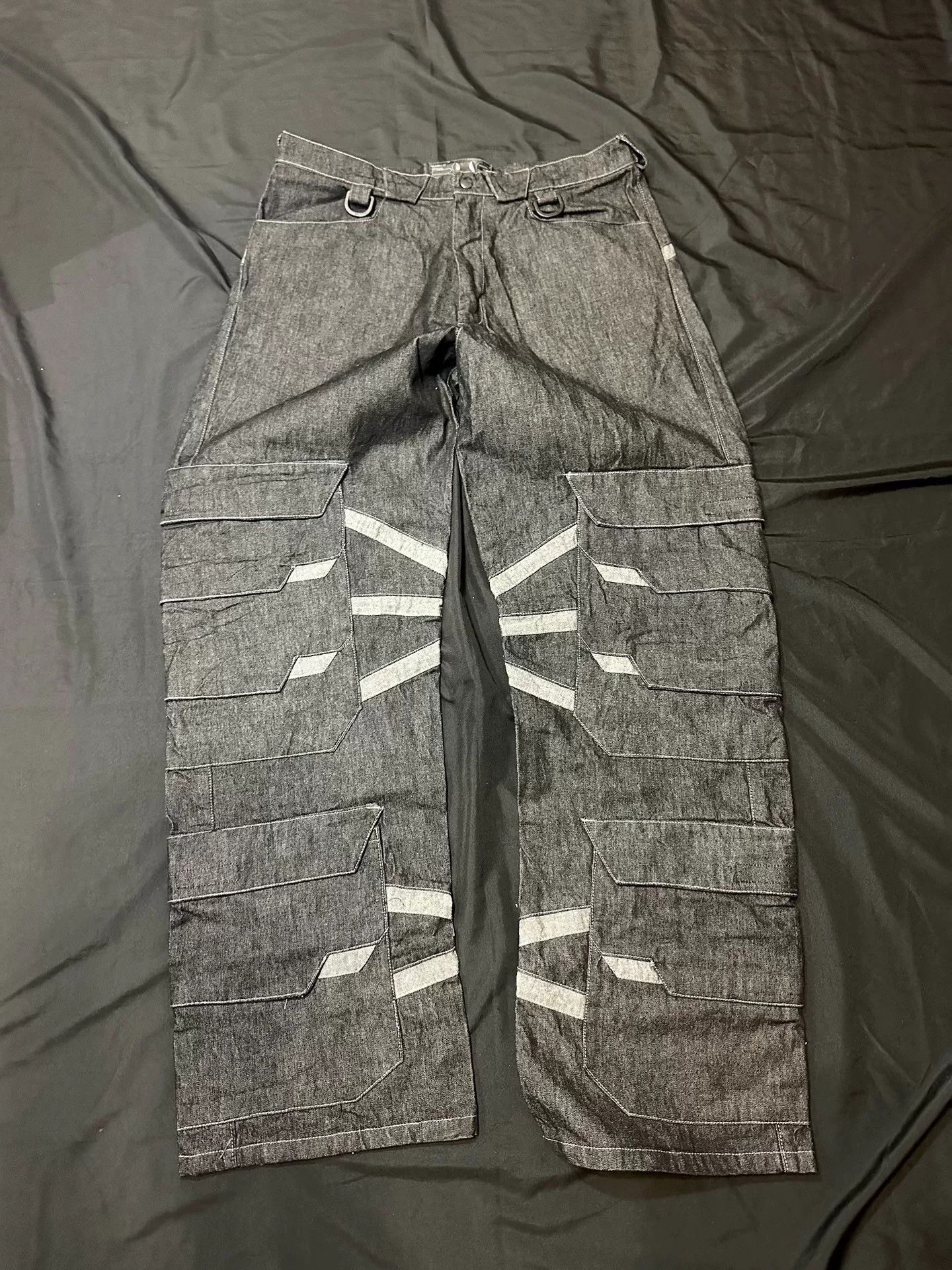 Vintage vintage cyberdog baggy cargo denim pants Size US 26 / EU 42 - 2 Thumbnail