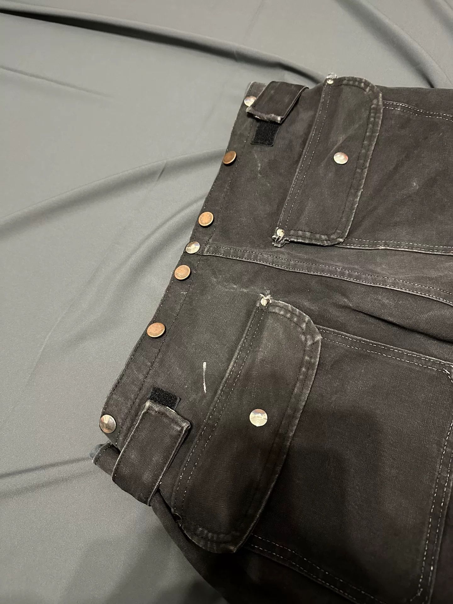 Vintage vintage 1940s black canvas fire pants Size US 36 / EU 52 - 9 Thumbnail