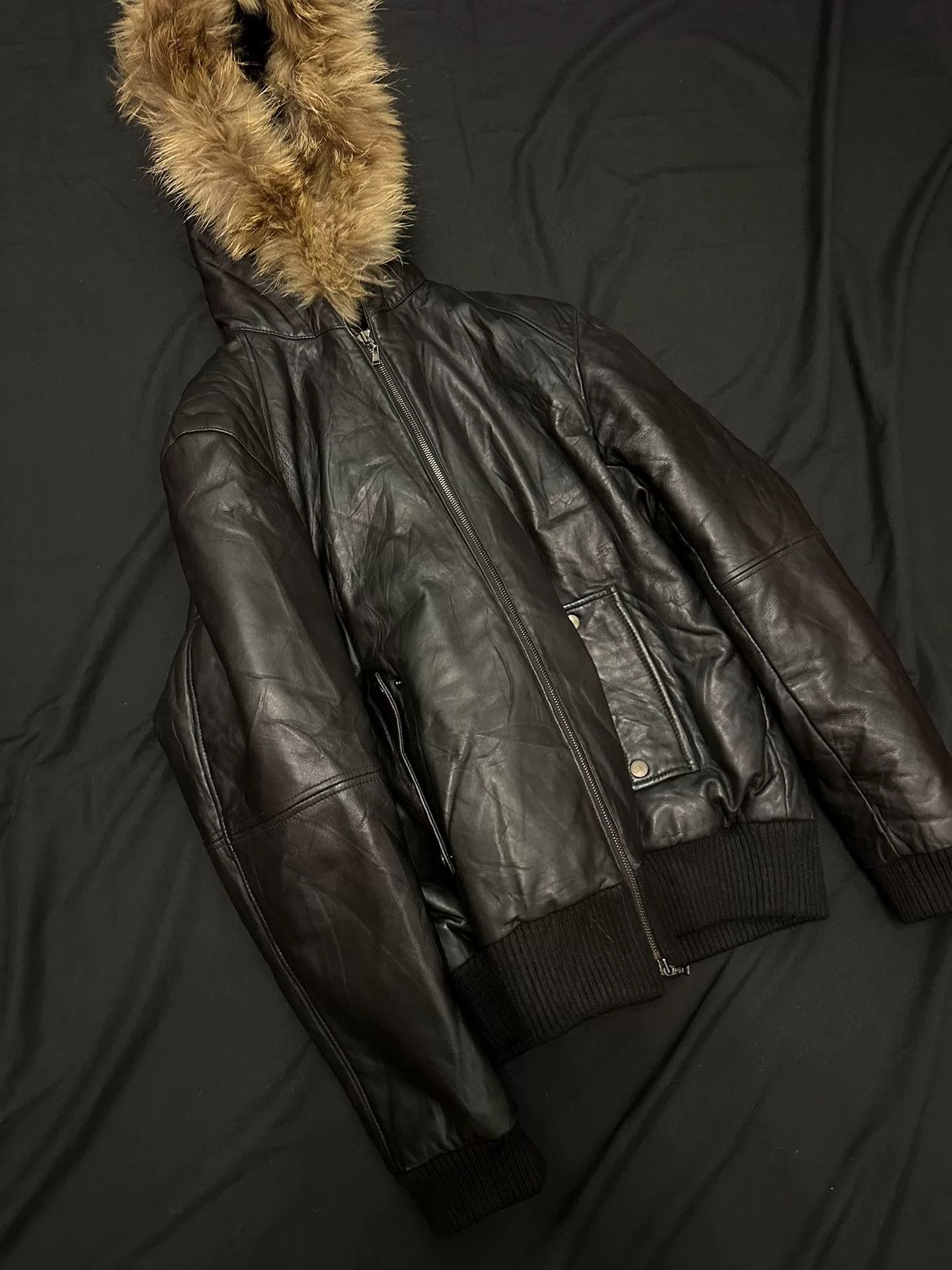 Vintage vintage black n2b bomber leather jacket Size US L / EU 52-54 / 3 - 4 Thumbnail