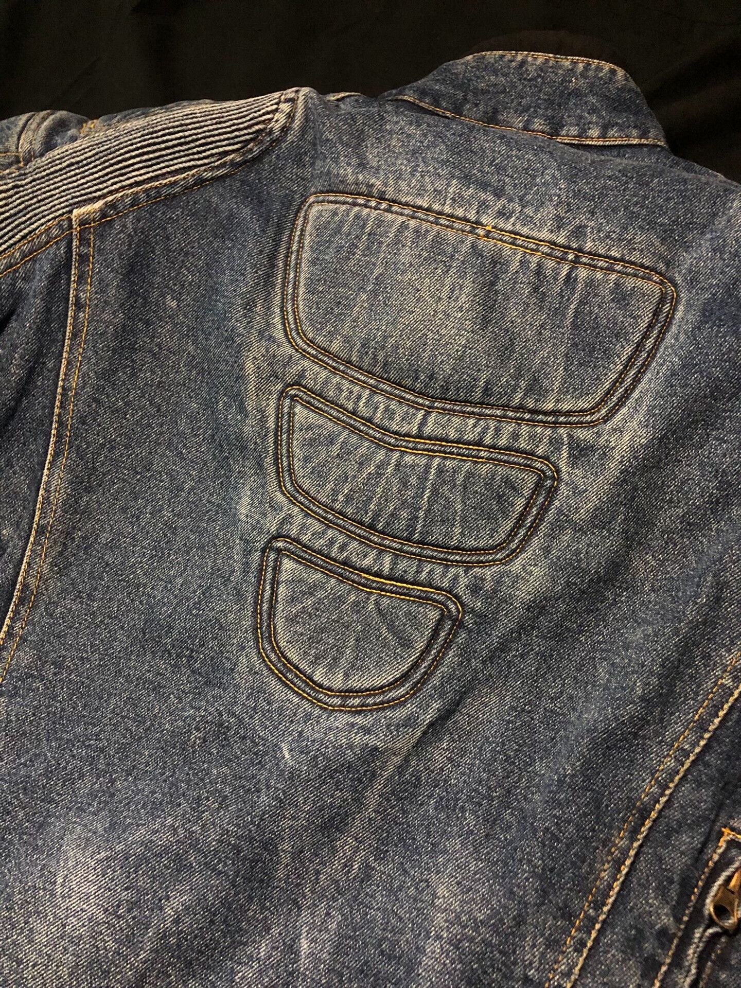 Vintage vintage motorcycle denim jacket from 90s Size US M / EU 48-50 / 2 - 5 Thumbnail