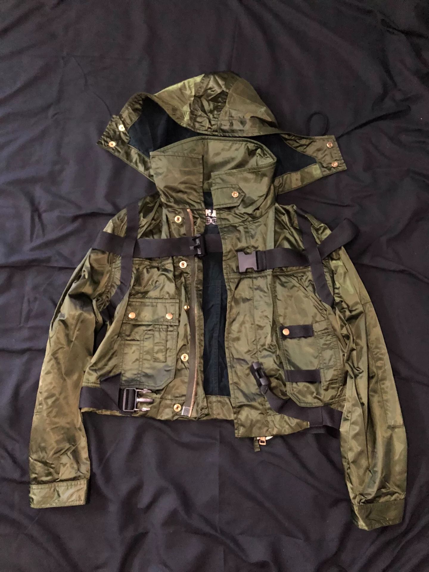 Jean Paul Gaultier Jean Paul Gaultier Hooded Cropped Jacket Size US L / EU 52-54 / 3 - 2 Thumbnail