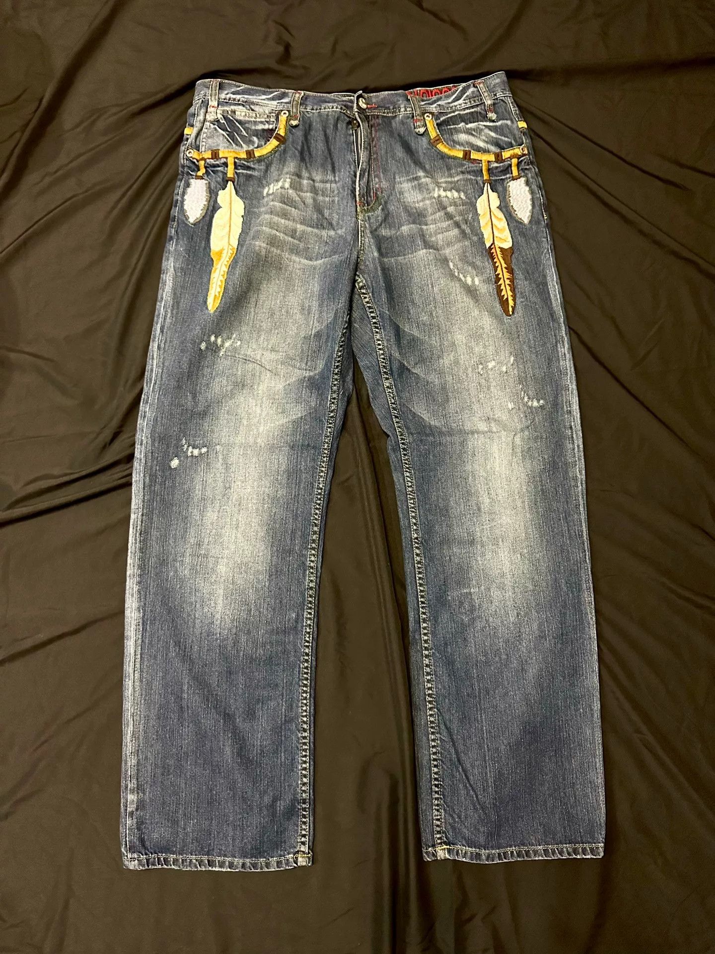 Vintage vintage akademiks Indian denim baggy pants Size US 38 / EU 54 - 4 Thumbnail