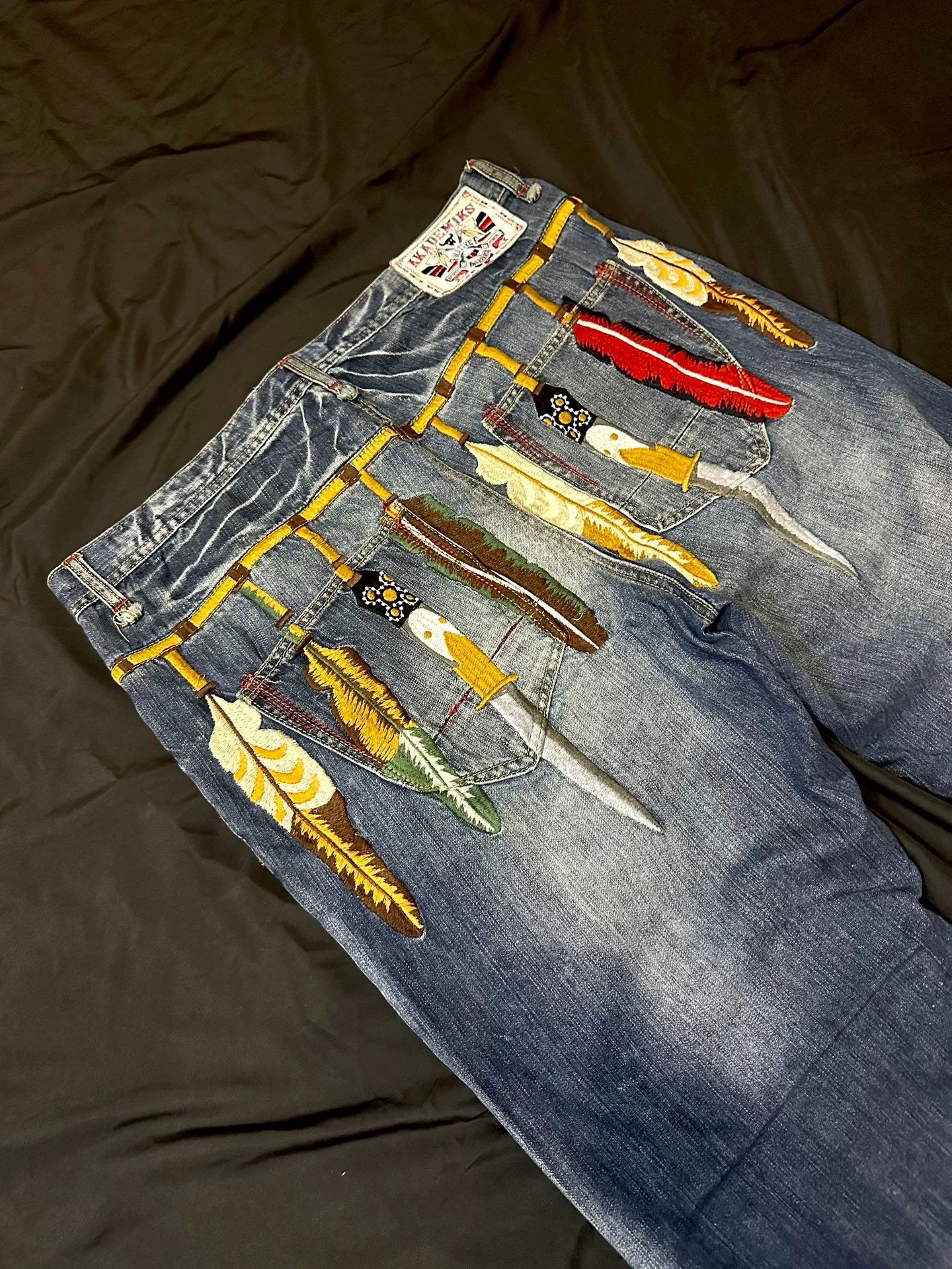 Vintage vintage akademiks Indian denim baggy pants Size US 38 / EU 54 - 9 Thumbnail