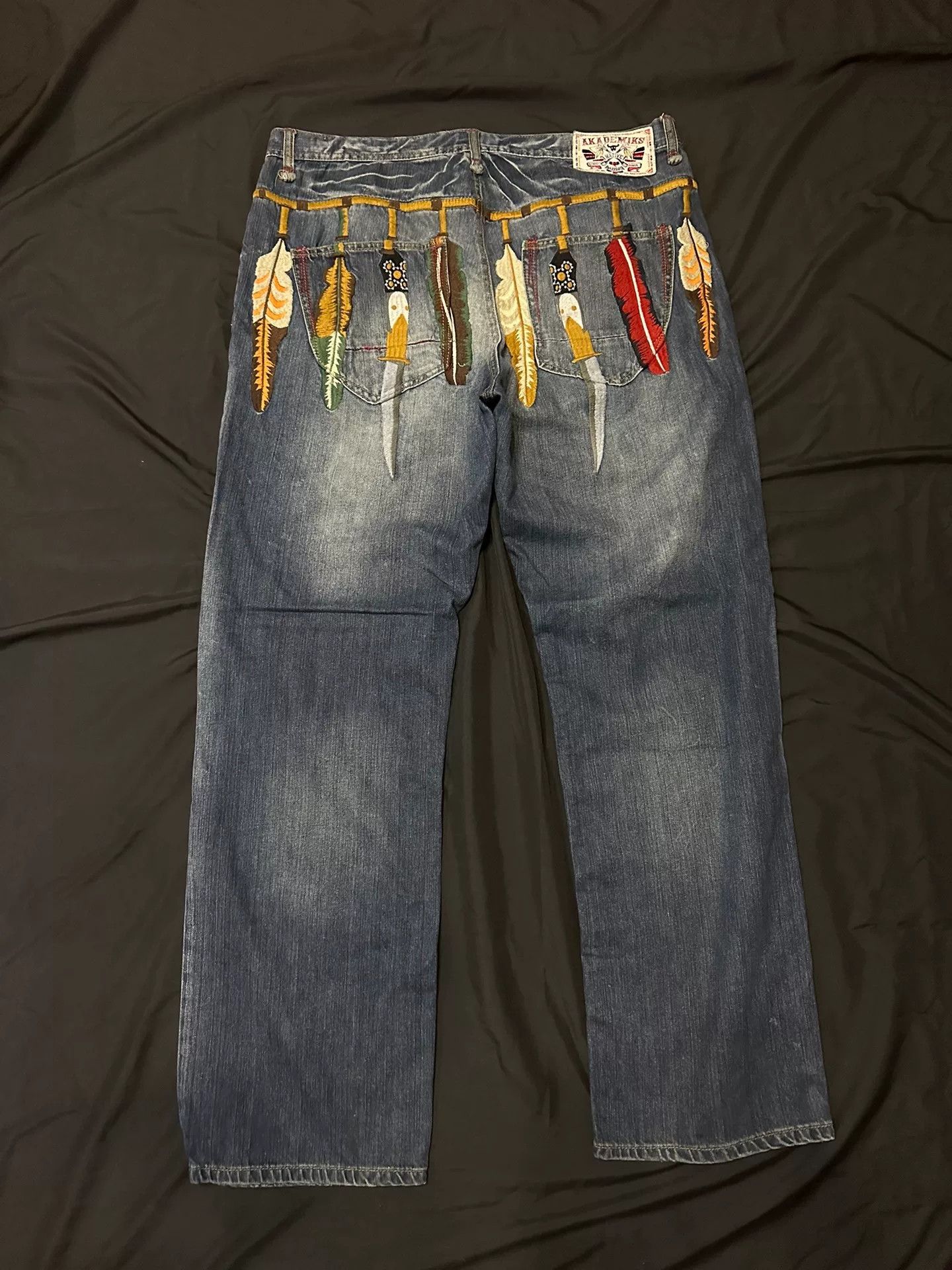 Vintage vintage akademiks Indian denim baggy pants Size US 38 / EU 54 - 6 Thumbnail