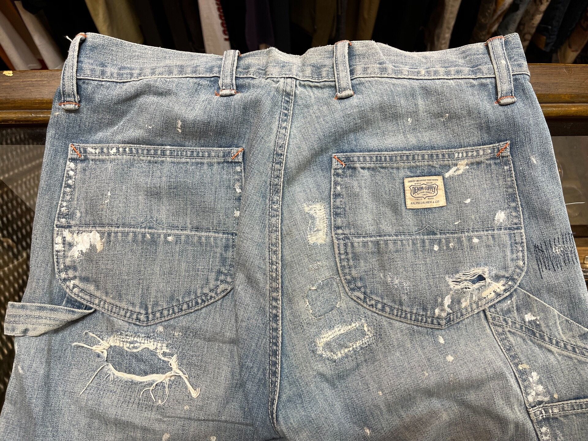 RRL Ralph Lauren distressed double rl denim pants Size US 30 / EU 46 - 6 Thumbnail
