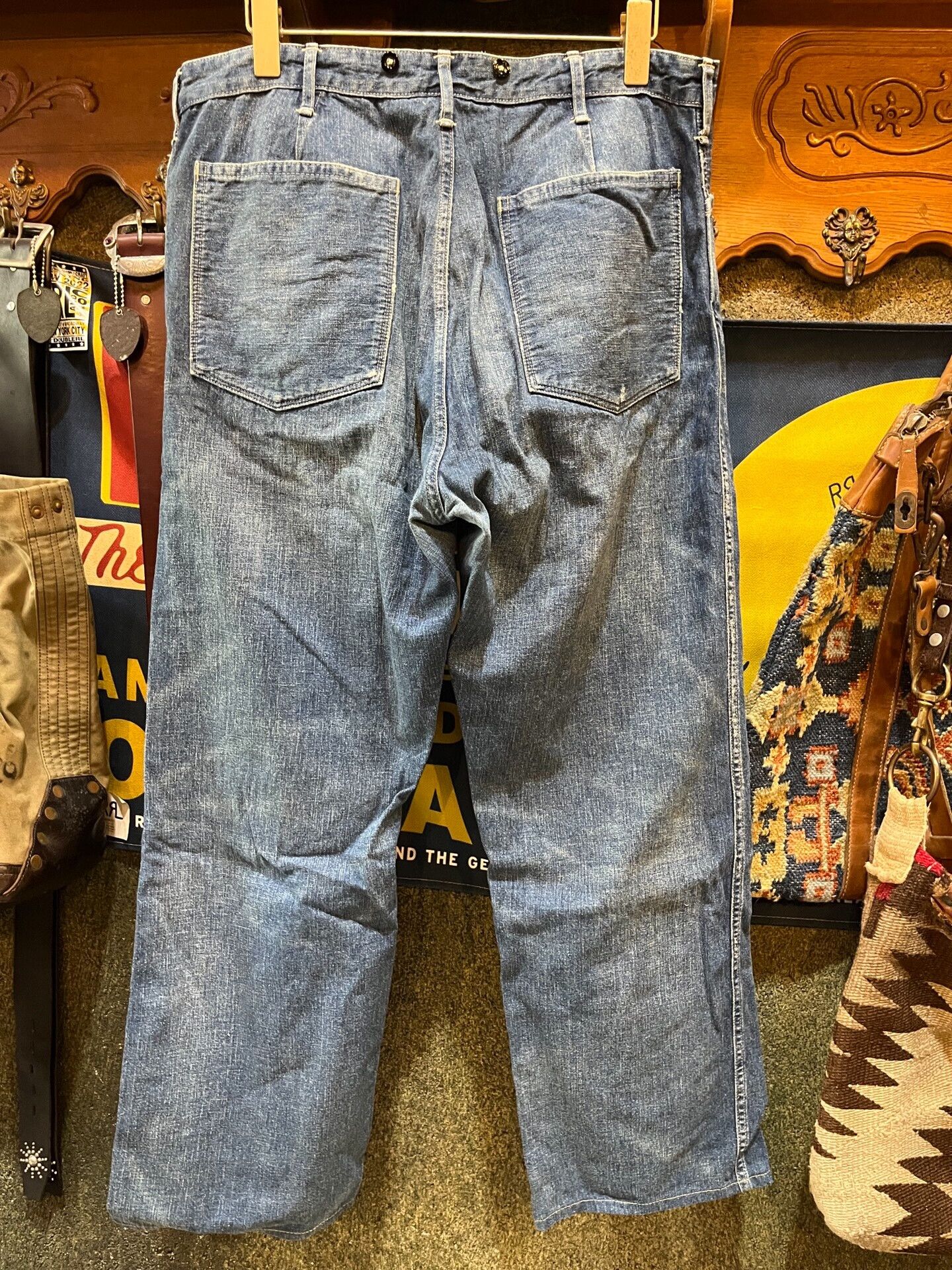 RRL Ralph Lauren distressed rrl denim jeans by ralph lauren Size US 34 / EU 50 - 2 Thumbnail