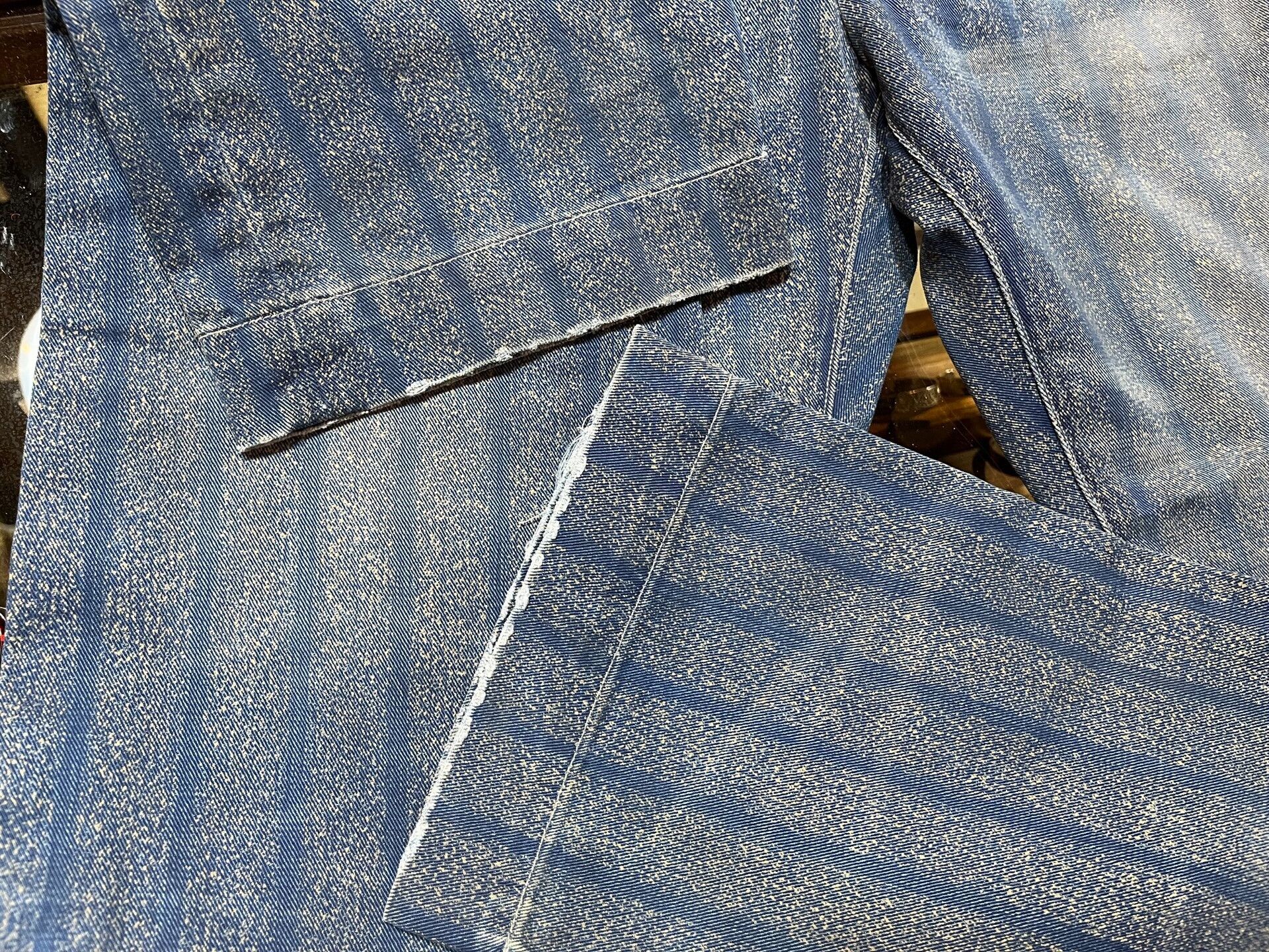 RRL Ralph Lauren blue striped cotton twill pants Size US 31 - 9 Thumbnail