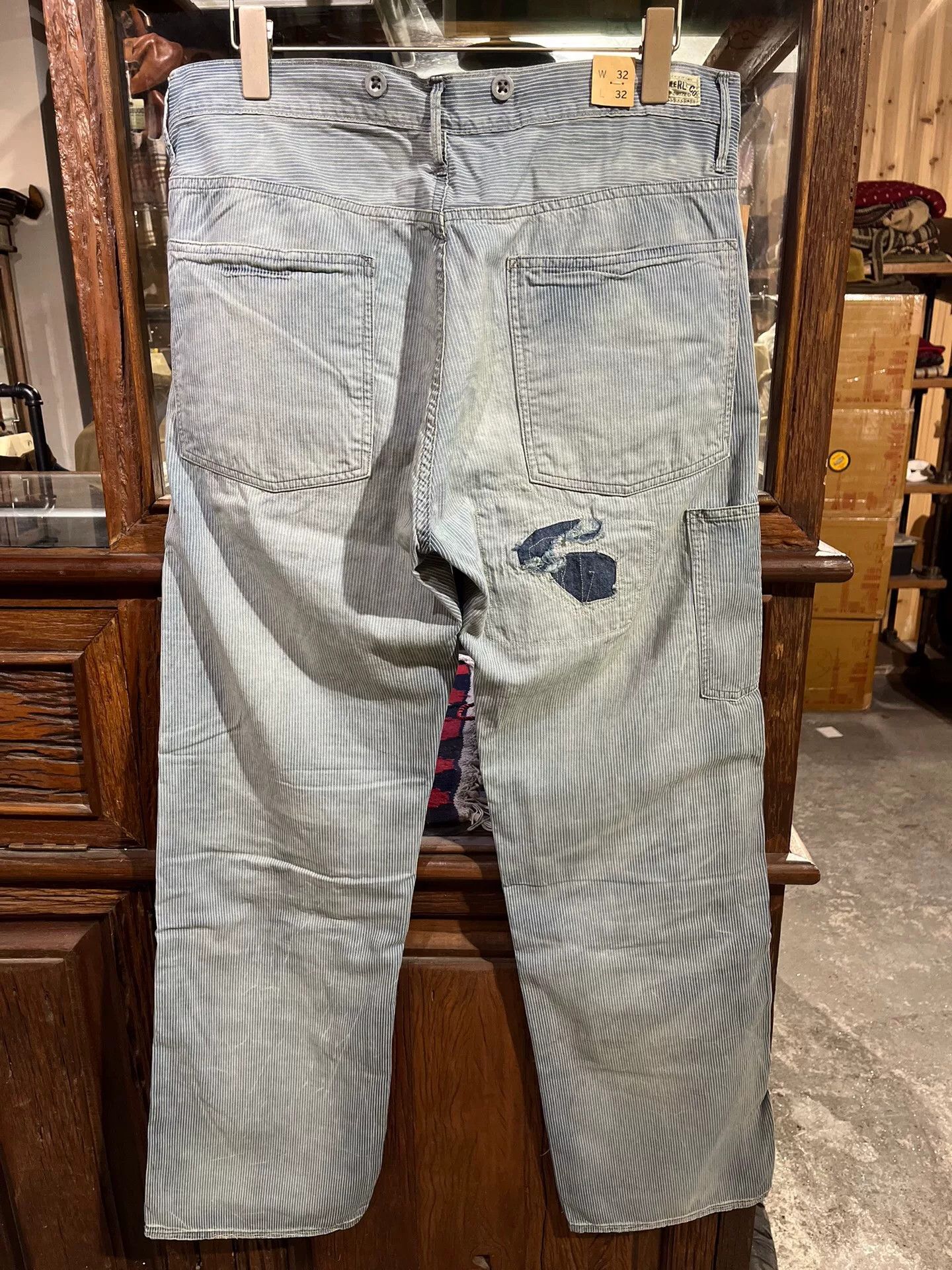RRL Ralph Lauren distressed striped casual pants by Ralph Lauren Size US 32 / EU 48 - 2 Thumbnail