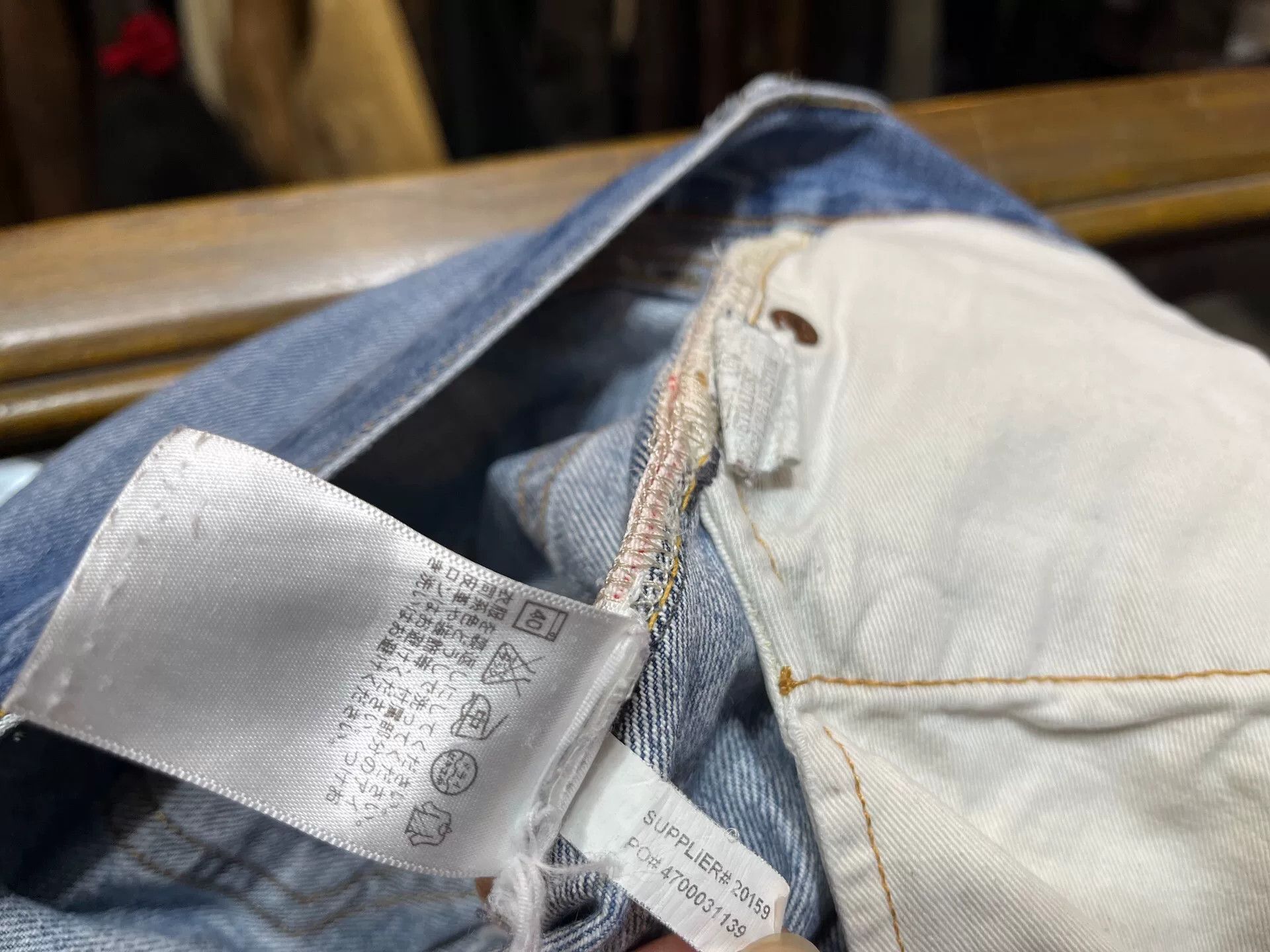 RRL Ralph Lauren distressed rrl blue denim jeans for men Size US 29 - 7 Thumbnail