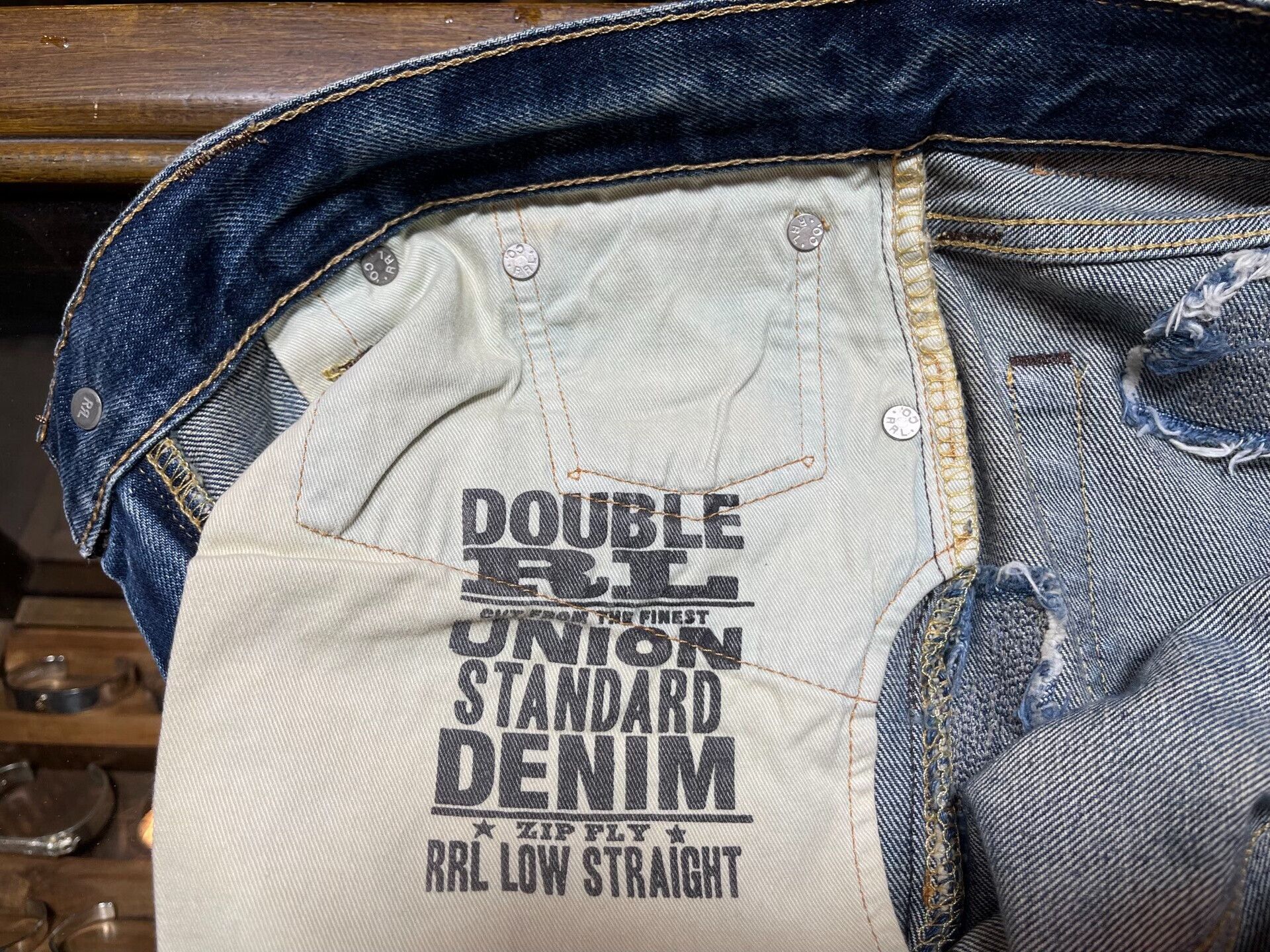 RRL Ralph Lauren distressed rrl jeans by ralph lauren Size US 30 / EU 46 - 5 Thumbnail