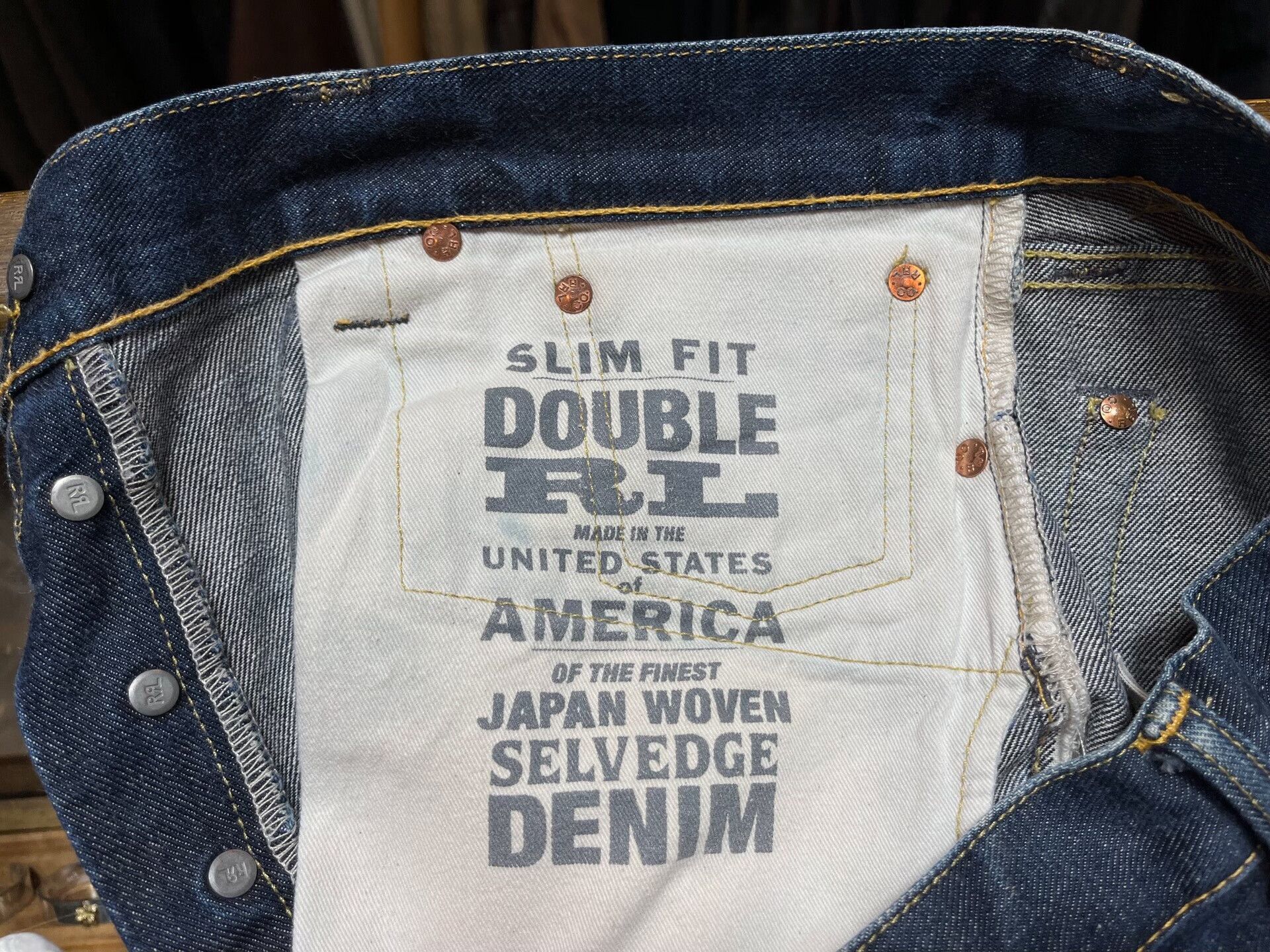 RRL Ralph Lauren vintage rrl five pocket denim jeans Size US 32 / EU 48 - 6 Thumbnail