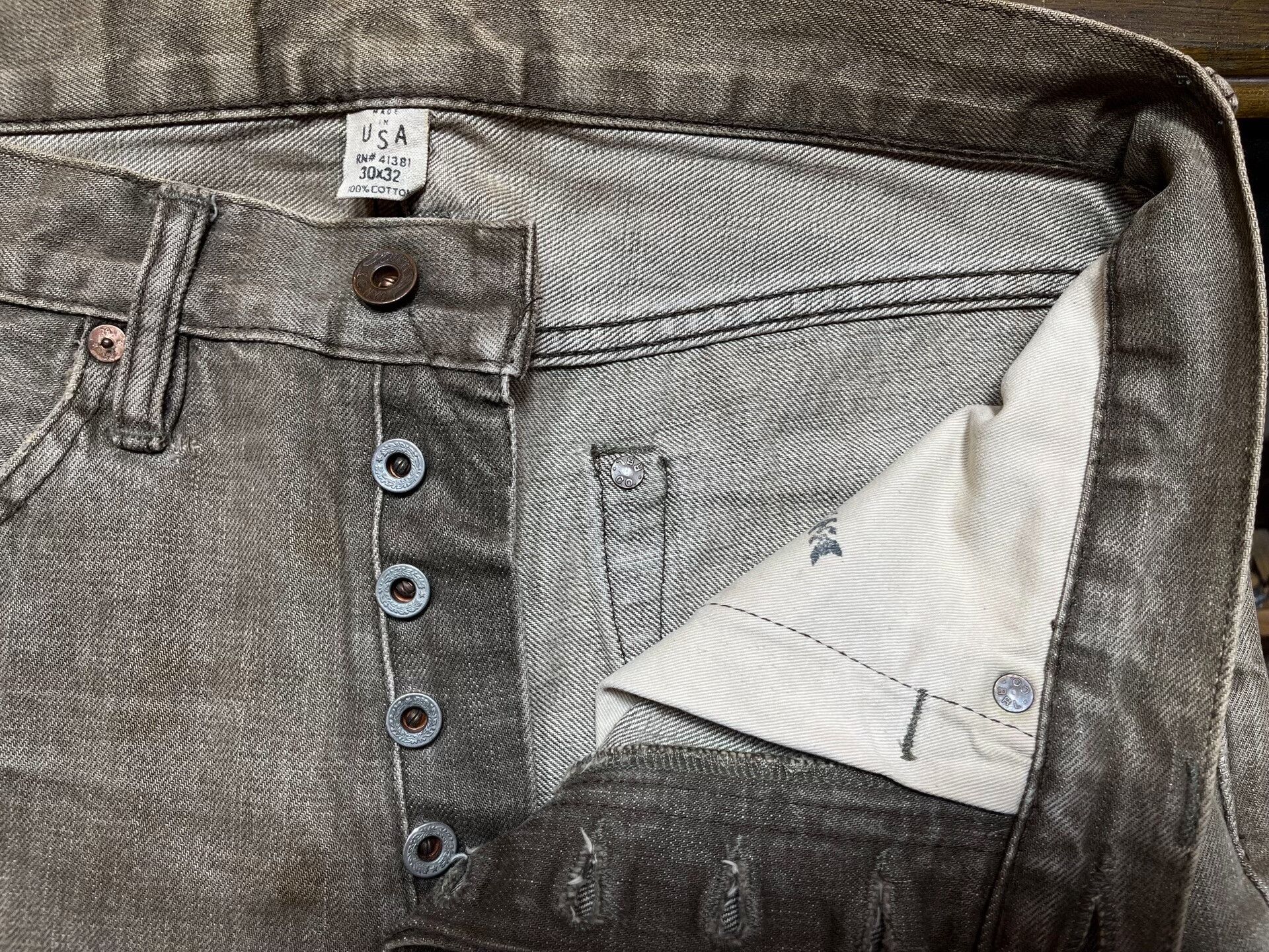 RRL Ralph Lauren vintage rrl distressed denim pants by ralph lauren Size US 30 / EU 46 - 3 Thumbnail