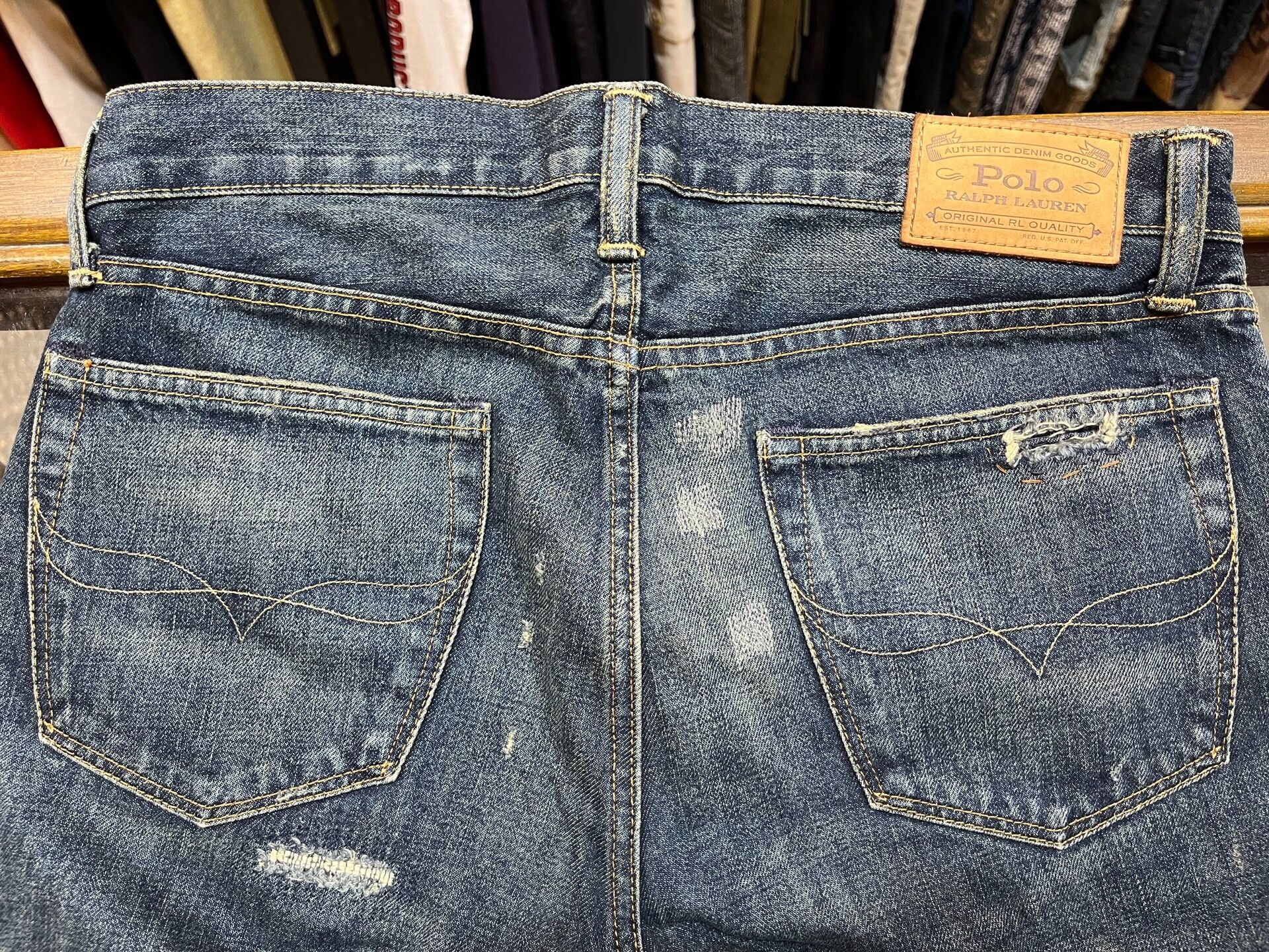 RRL Ralph Lauren rrl limited edition patchwork jeans Size US 31 - 8 Thumbnail