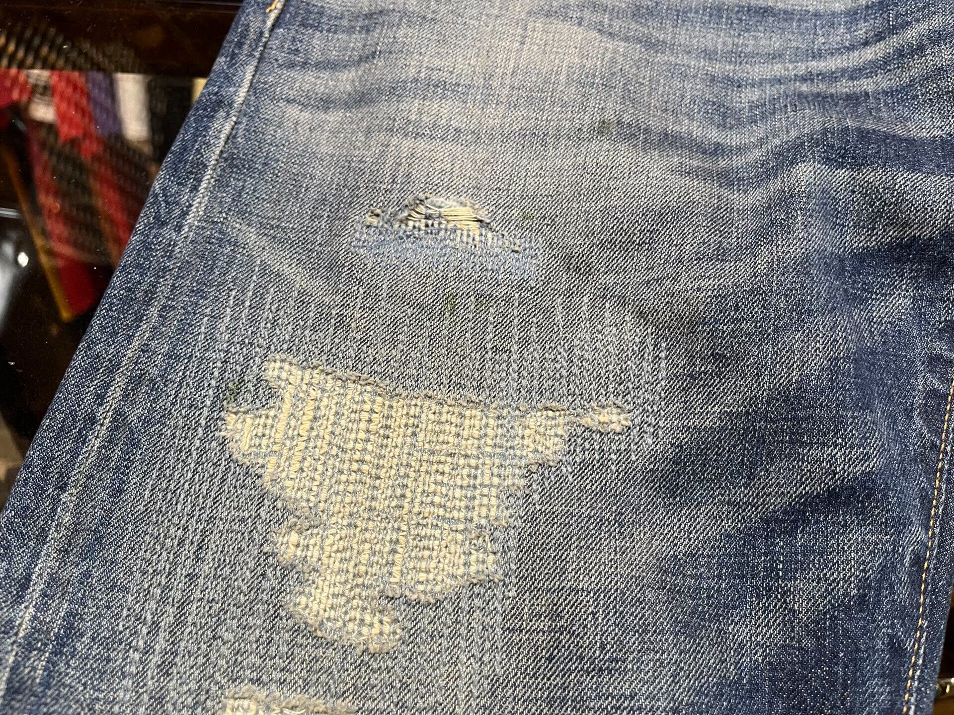 RRL Ralph Lauren distressed blue denim jeans by rrl Size US 30 / EU 46 - 8 Thumbnail