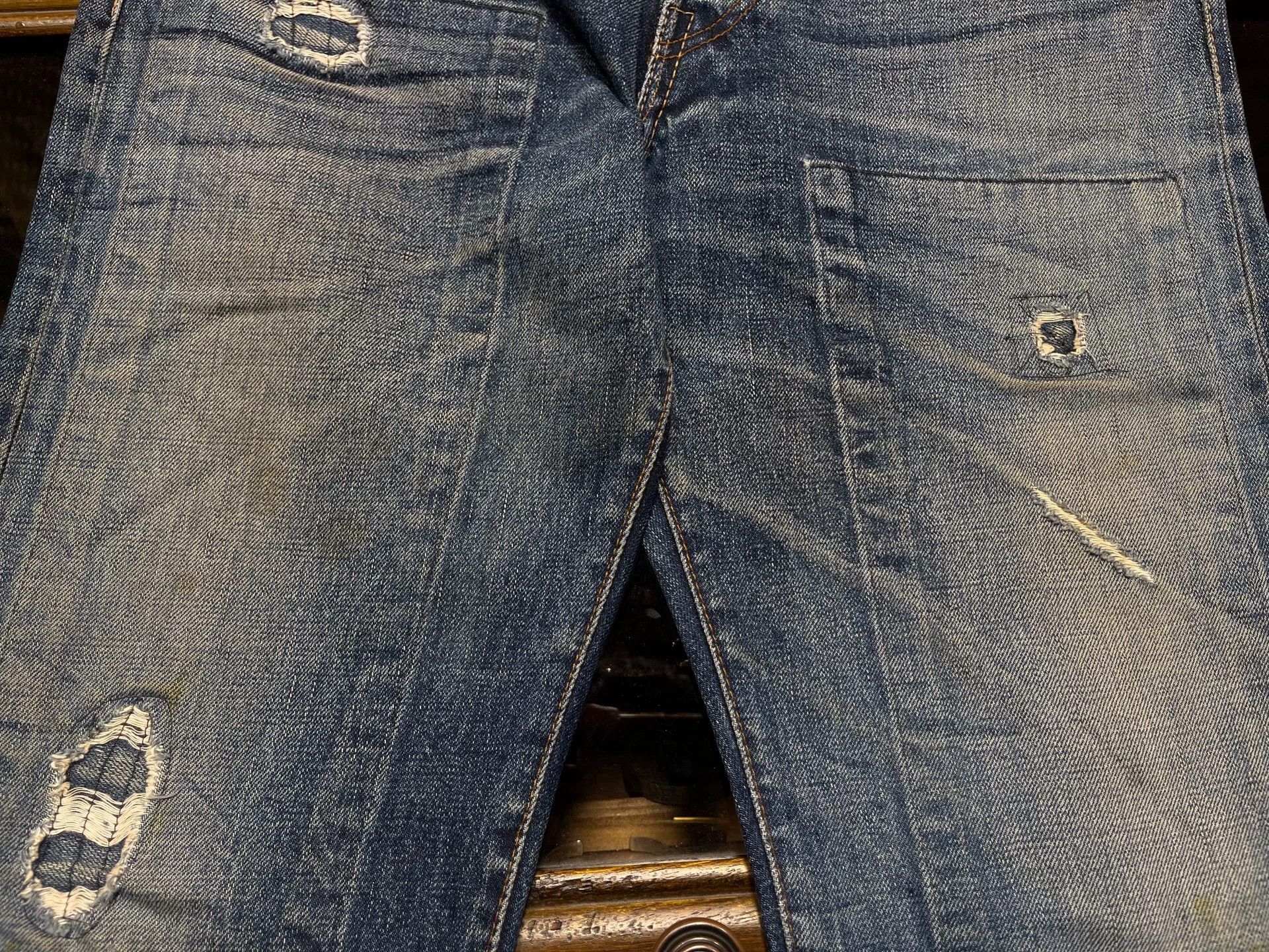 RRL Ralph Lauren vintage distressed double rl denim pants Size US 30 / EU 46 - 7 Thumbnail
