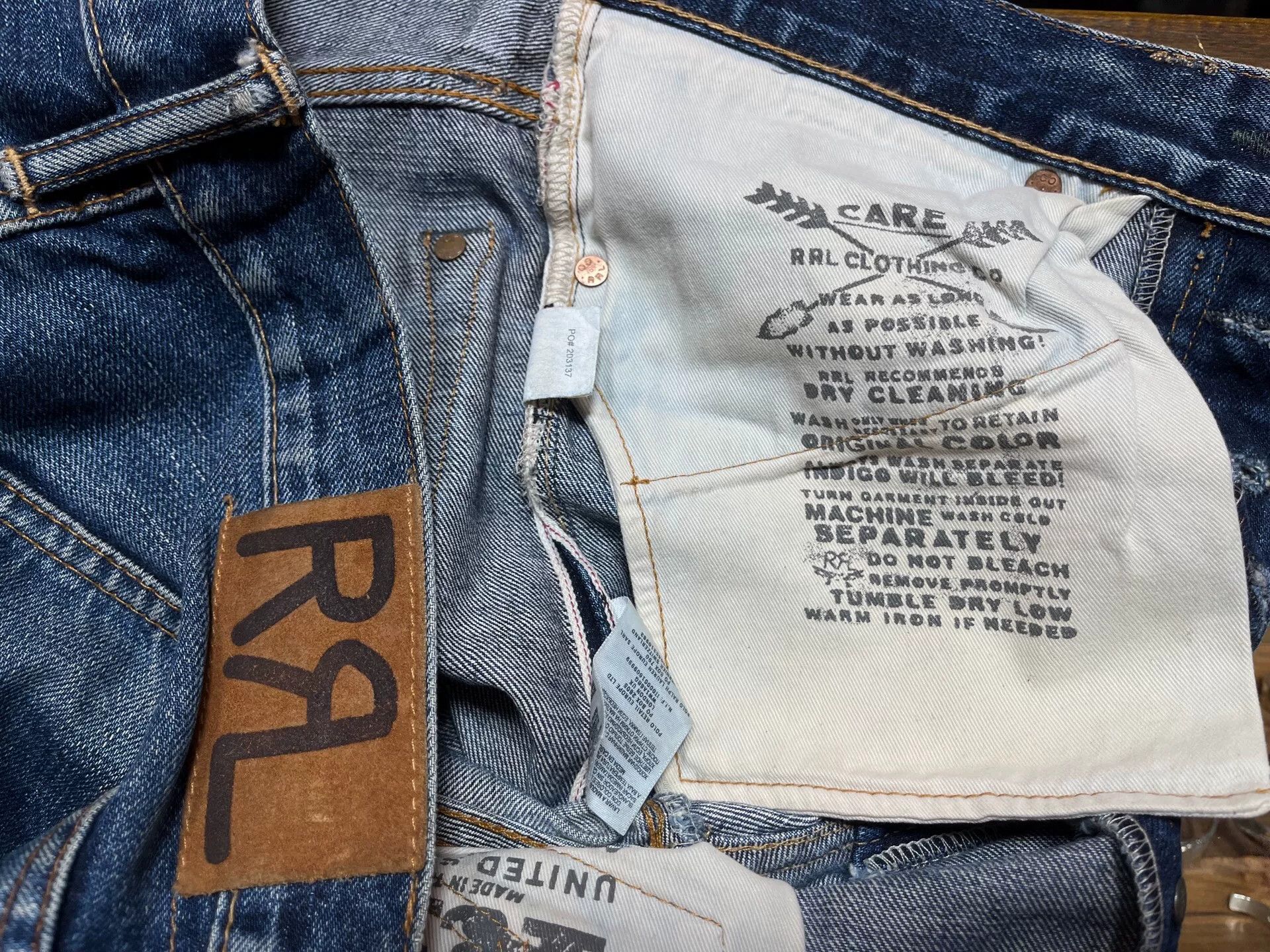 RRL Ralph Lauren vintage distressed double rl denim pants Size US 30 / EU 46 - 5 Thumbnail