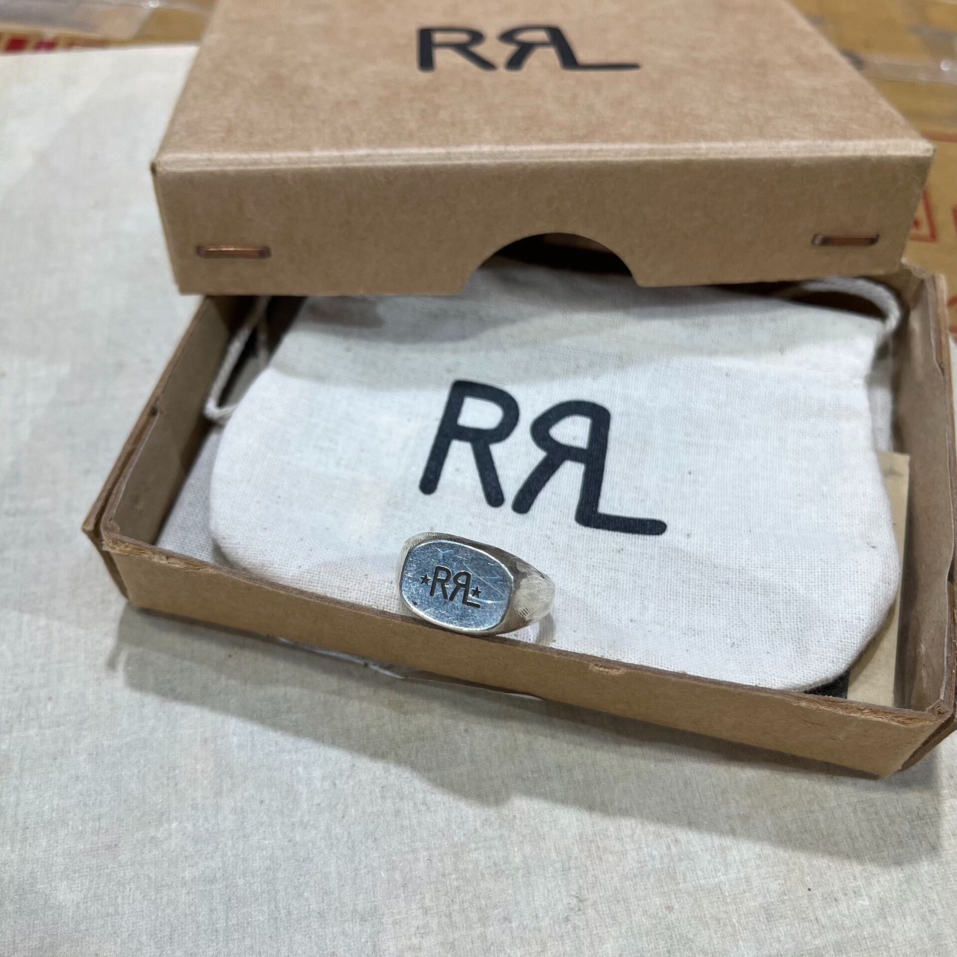 RRL Ralph Lauren silver RR logo ring by Ralph Lauren Size ONE SIZE - 6 Thumbnail