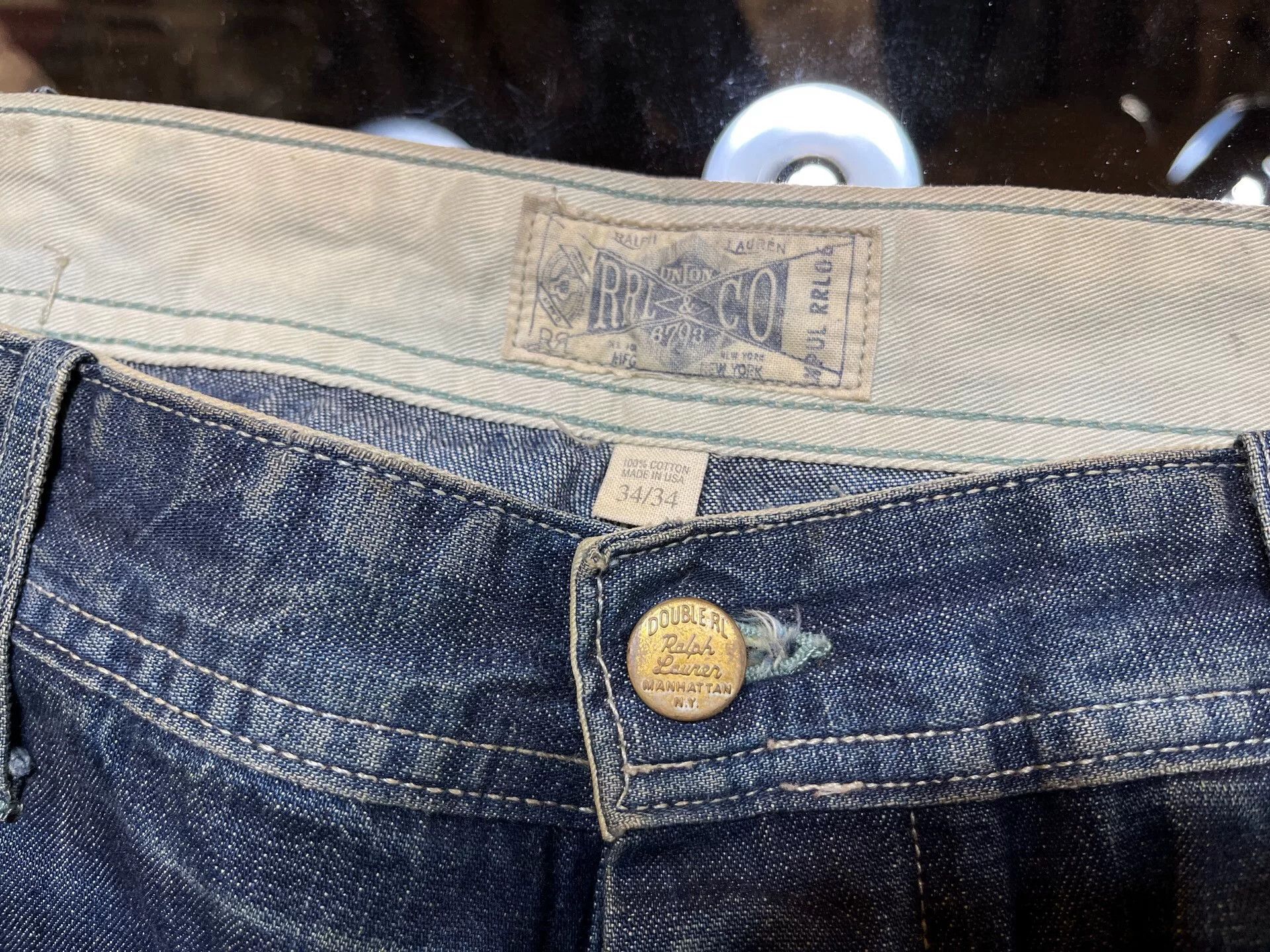 RRL Ralph Lauren vintage blue dyed work pants RRL Size US 34 / EU 50 - 3 Thumbnail