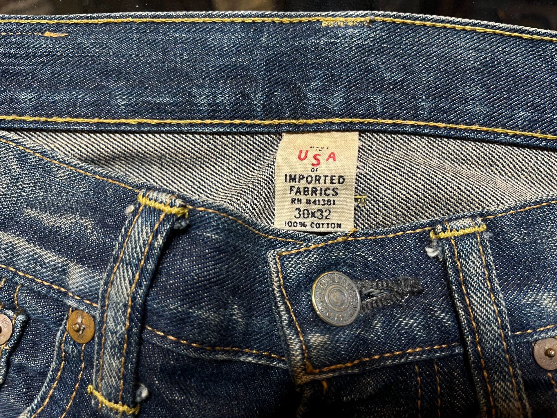 RRL Ralph Lauren distressed denim jeans by double rl Size US 30 / EU 46 - 3 Thumbnail