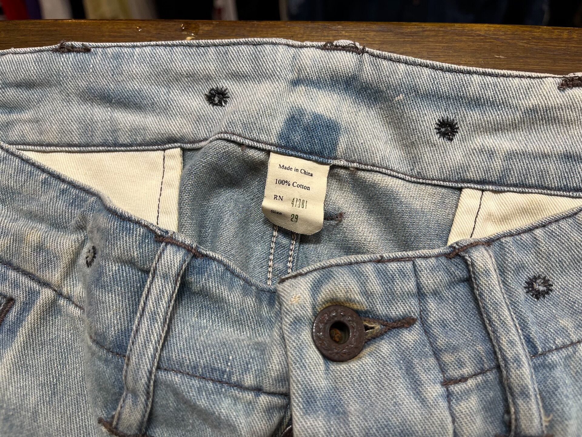 RRL Ralph Lauren vintage rrl washed denim cargo pants Size US 29 - 3 Thumbnail
