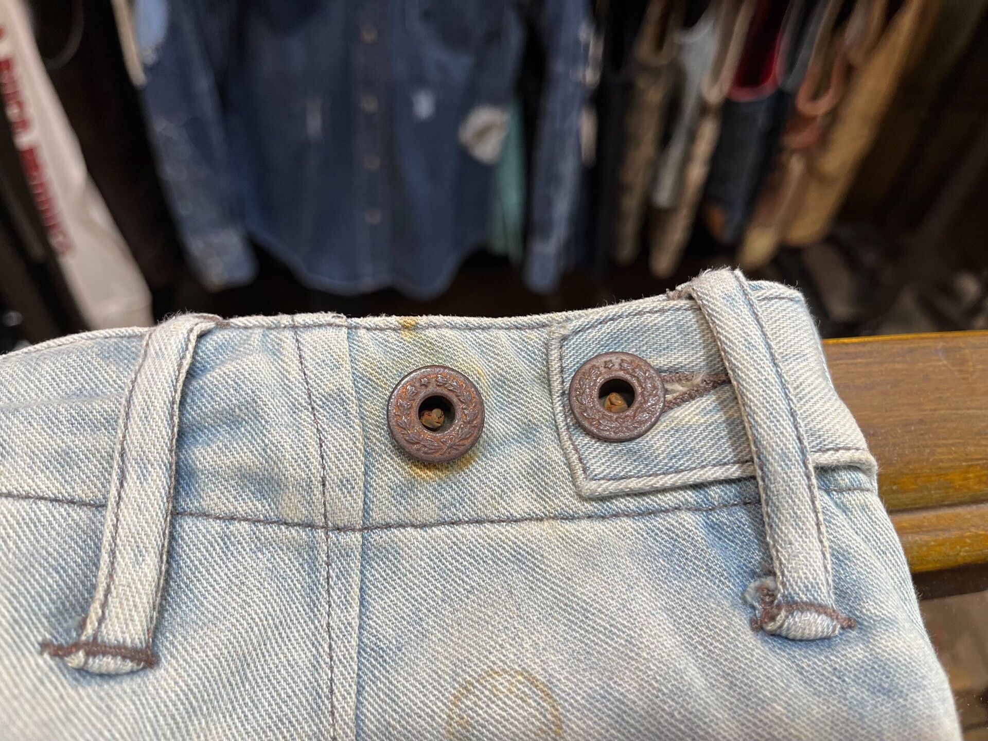 RRL Ralph Lauren vintage rrl washed denim cargo pants Size US 29 - 5 Thumbnail
