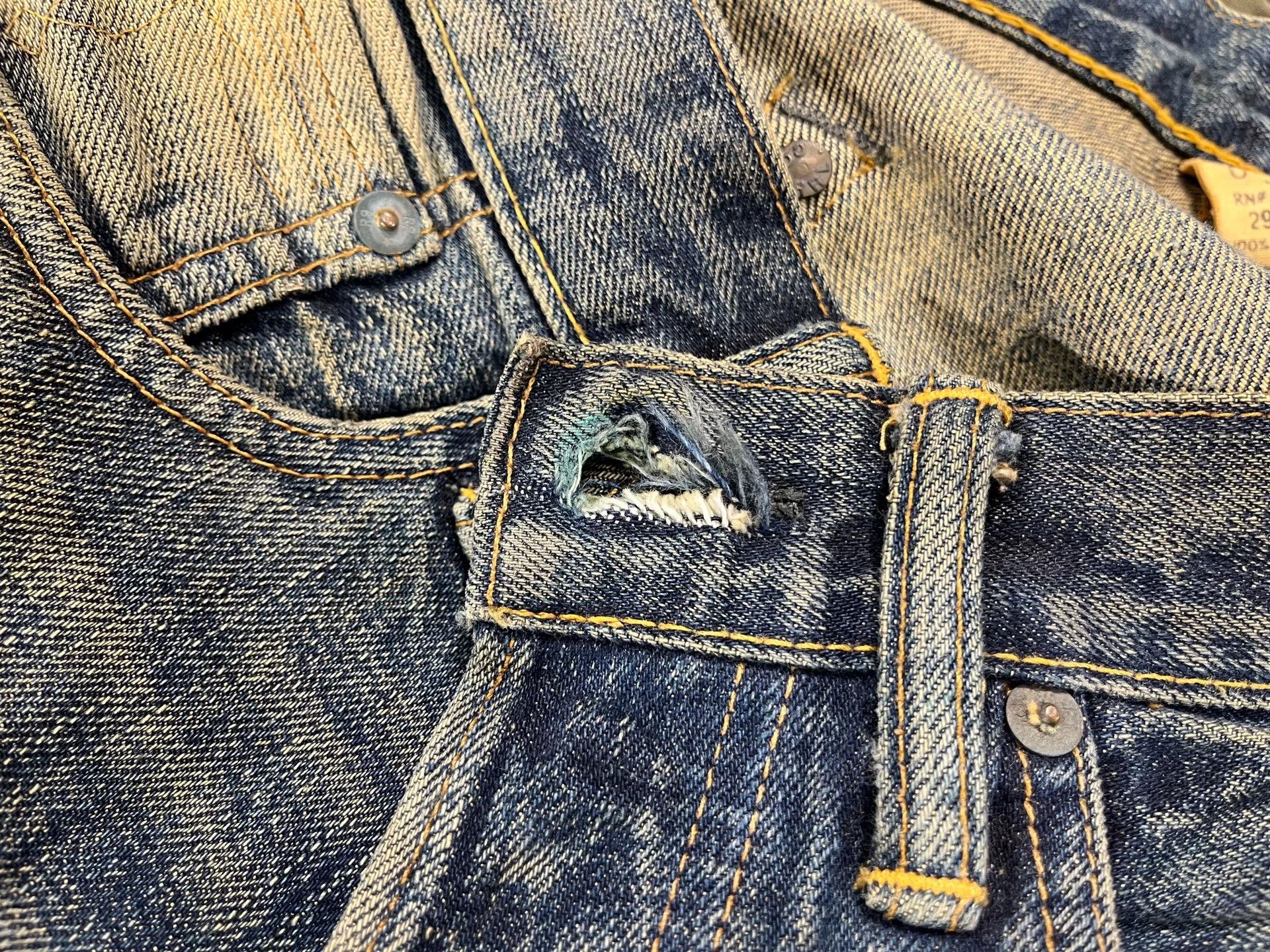 RRL Ralph Lauren vintage rrl distressed denim jeans 29x32 Size US 29 - 6 Thumbnail