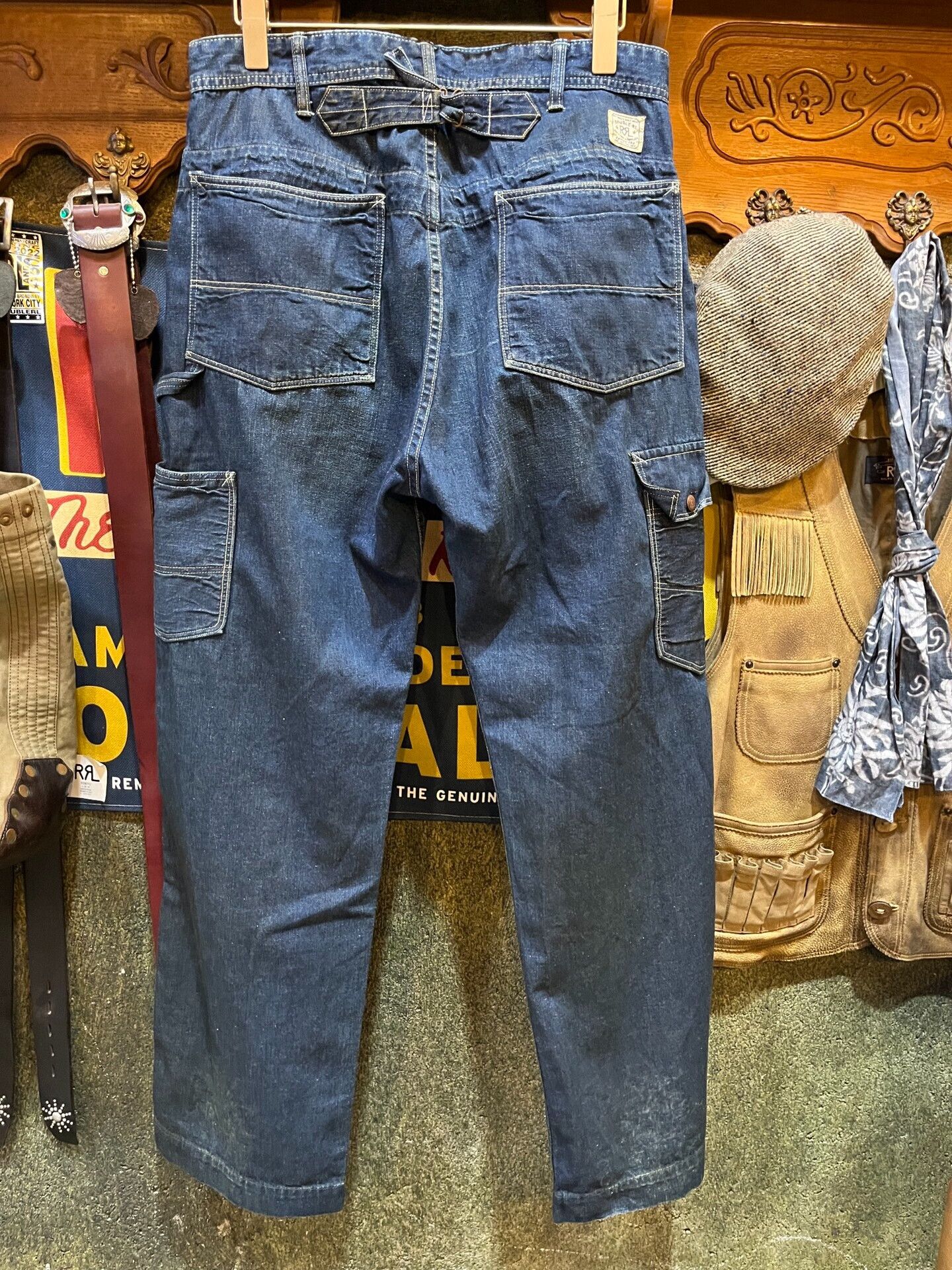 RRL Ralph Lauren vintage rrl blue dye work pants Size US 33 - 2 Thumbnail