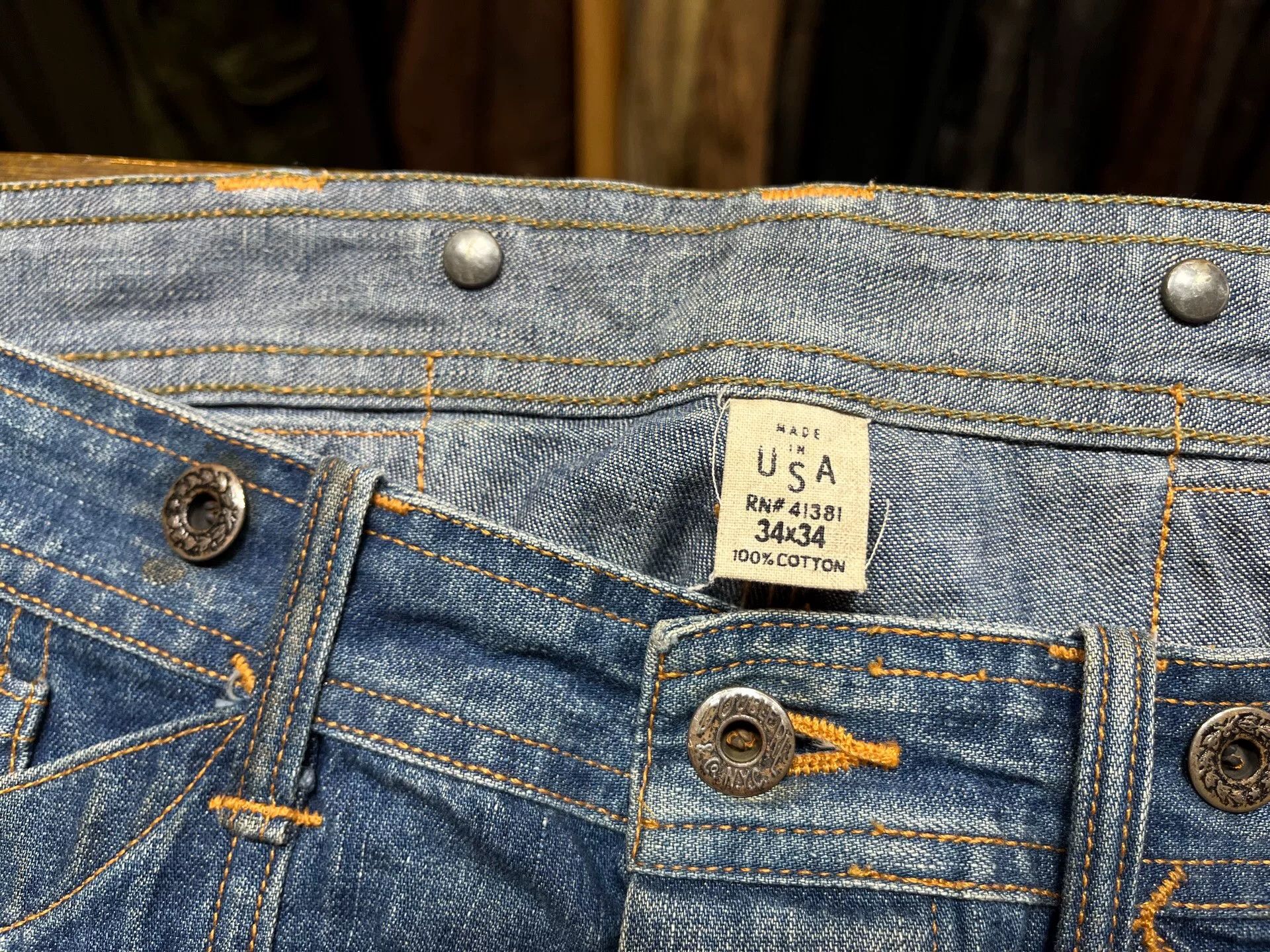RRL Ralph Lauren distressed double rl workwear denim pants Size US 34 / EU 50 - 3 Thumbnail