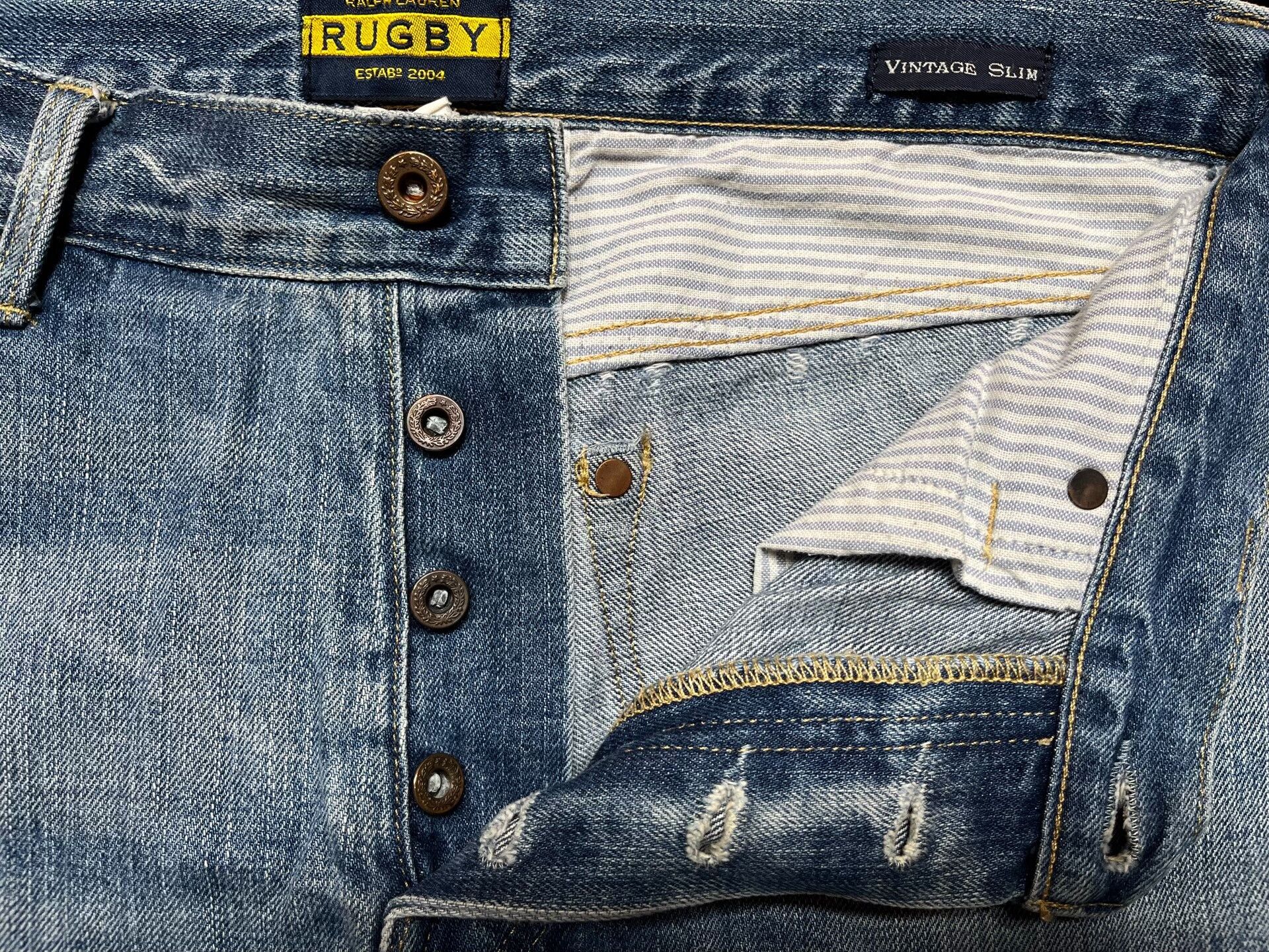 RRL Ralph Lauren rrl patchwork distressed denim jeans Size US 32 / EU 48 - 5 Thumbnail