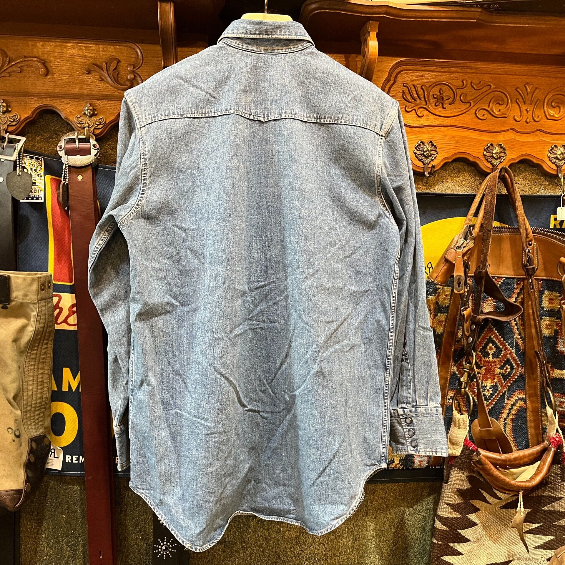 RRL Ralph Lauren vintage rrl denim western button-up shirt Size US M / EU 48-50 / 2 - 2 Thumbnail