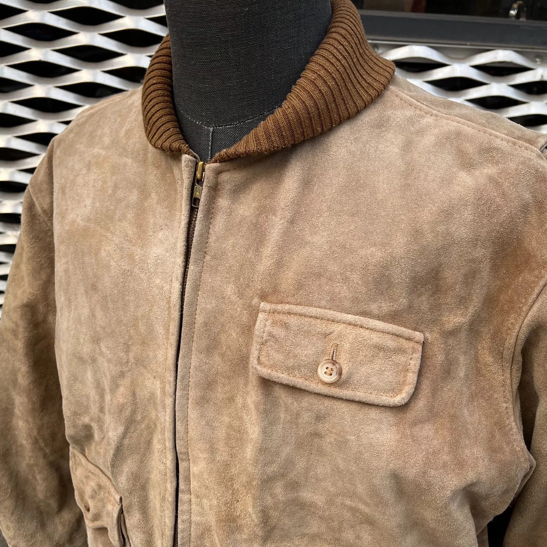 RRL Ralph Lauren rrl double rl suede leather bomber jacket Size US M / EU 48-50 / 2 - 2 Thumbnail